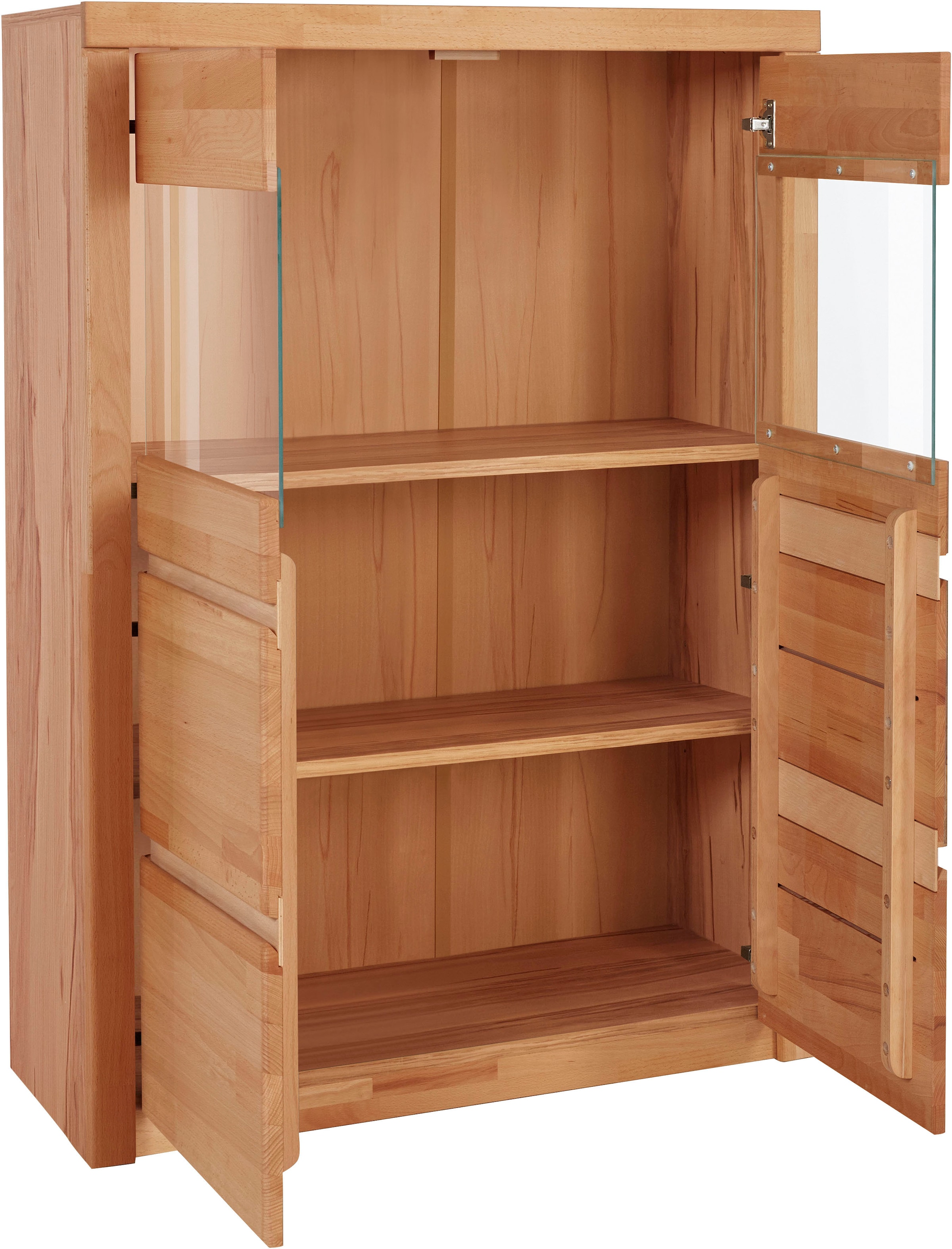 Home affaire Highboard »Silkeborg«, schöne grifflose Optik, teilmassiv