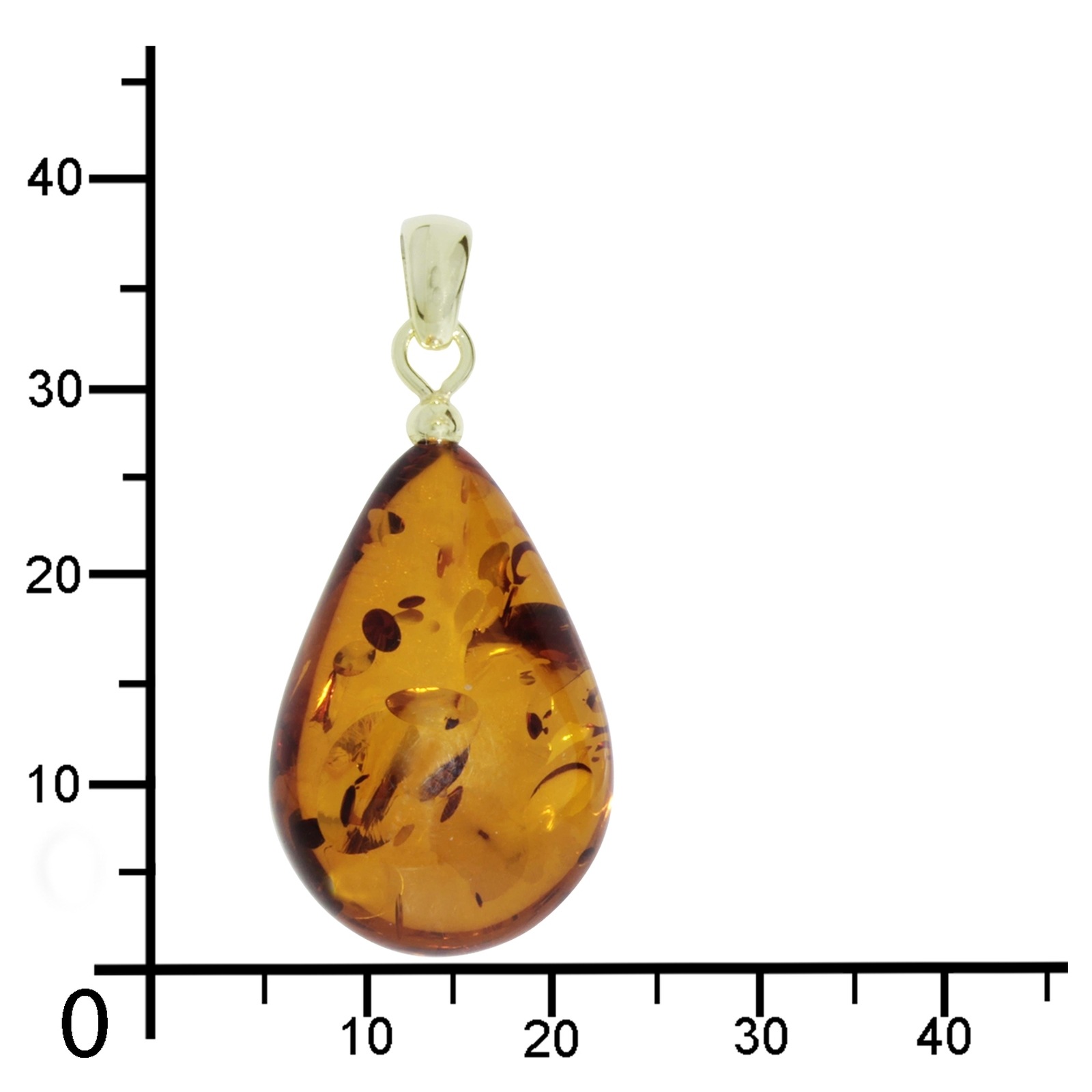 OSTSEE-SCHMUCK Kettenanhänger »- Tropfen ca. 26 mm lang - Gold 585/000 - Bernstein -,«