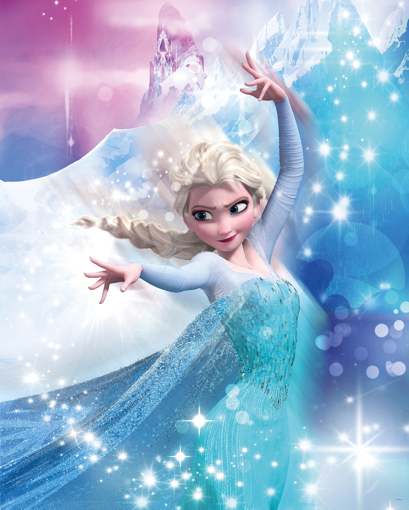 Poster »Frozen 2 Elsa Action«, Disney, (1 St.), Kinderzimmer, Schlafzimmer, Wohnzimmer