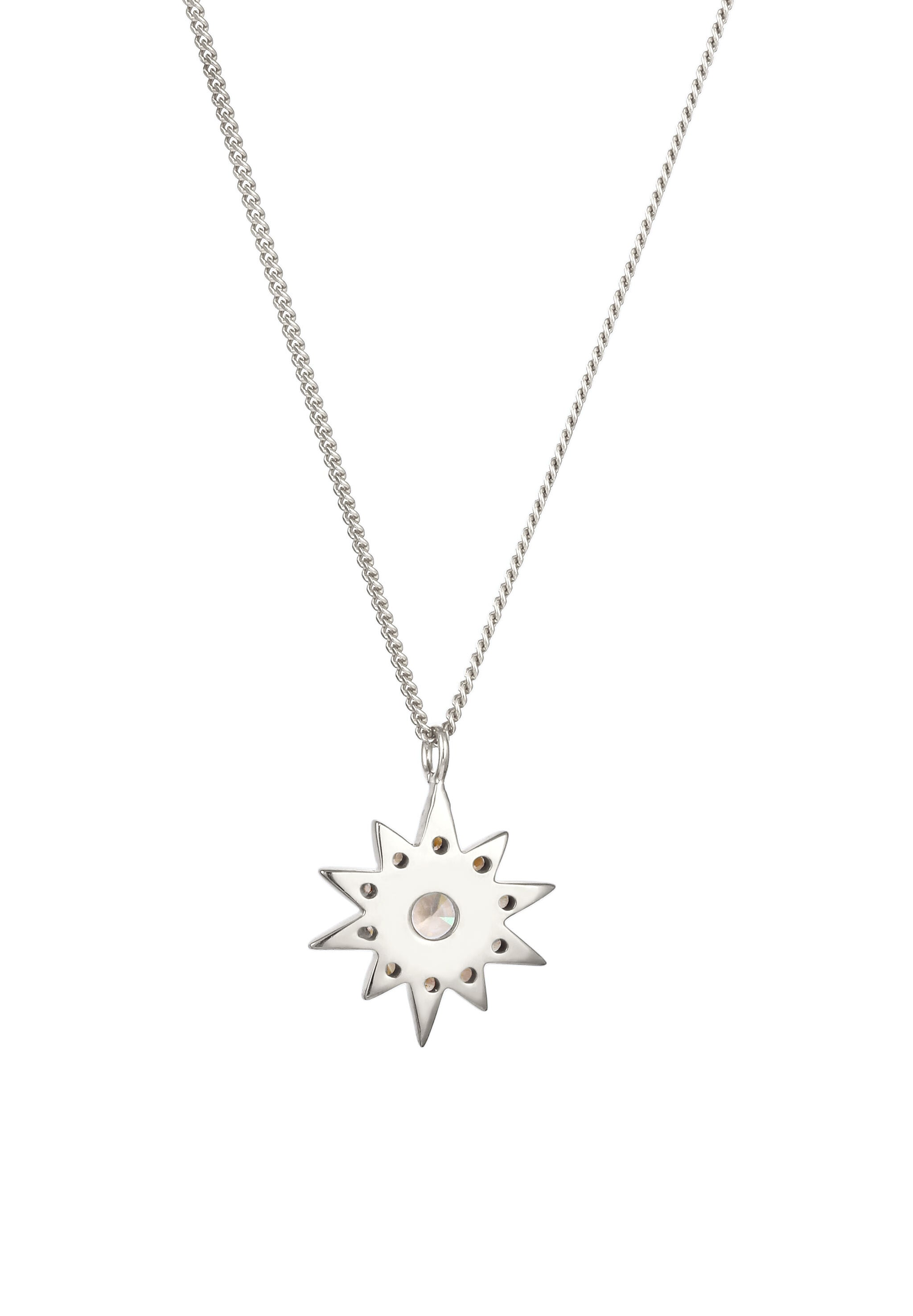 Elli Silberkette »Halskette Stern Zirkonia Weiß 925 Sterling Silber«