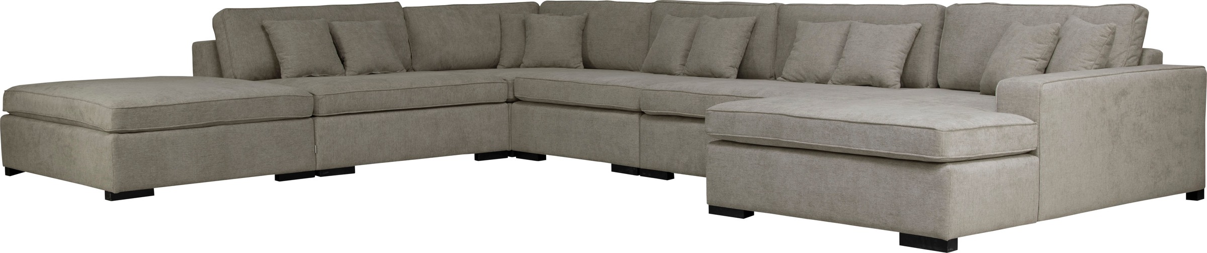 Home affaire Wohnlandschaft »Skara U-Form« Lounge-Sofa mit Federkernpolsterung, in vielen Bezugsvarianten