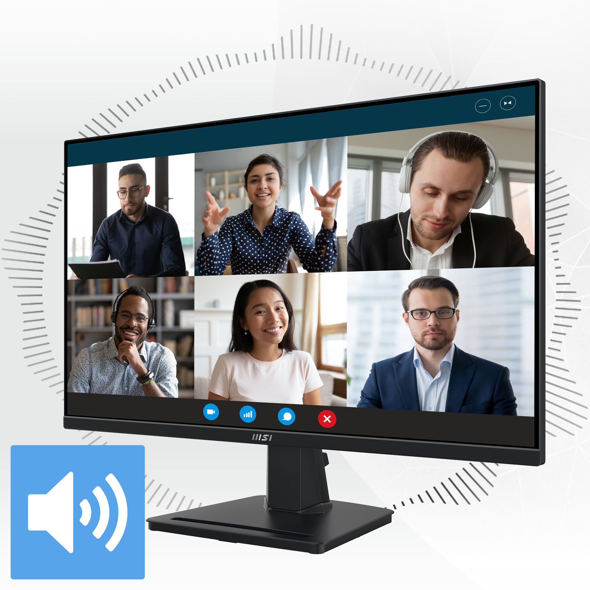 MSI LED-Monitor »PRO MP245G« 60,5 cm/24 ″  1920 x 1080 px Full HD 1 Reaktionszeit 100 Hz neigbar, 3 Jahre Herstellergarantie