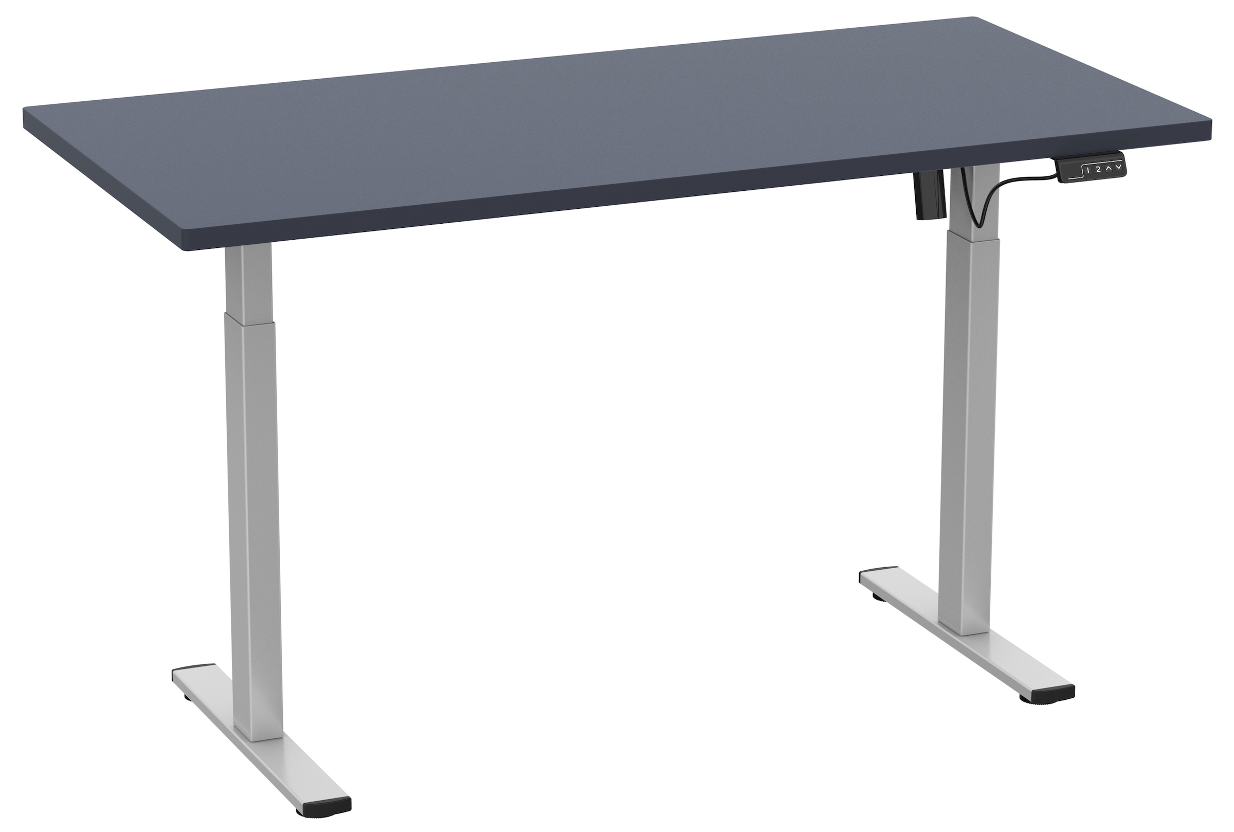 VCM Schreibtisch »VCM Höhenverstellbarer Schreibtisch stufenlos elektrisch höhenverstellbar Lona 140x50 Silber«, (Lona)