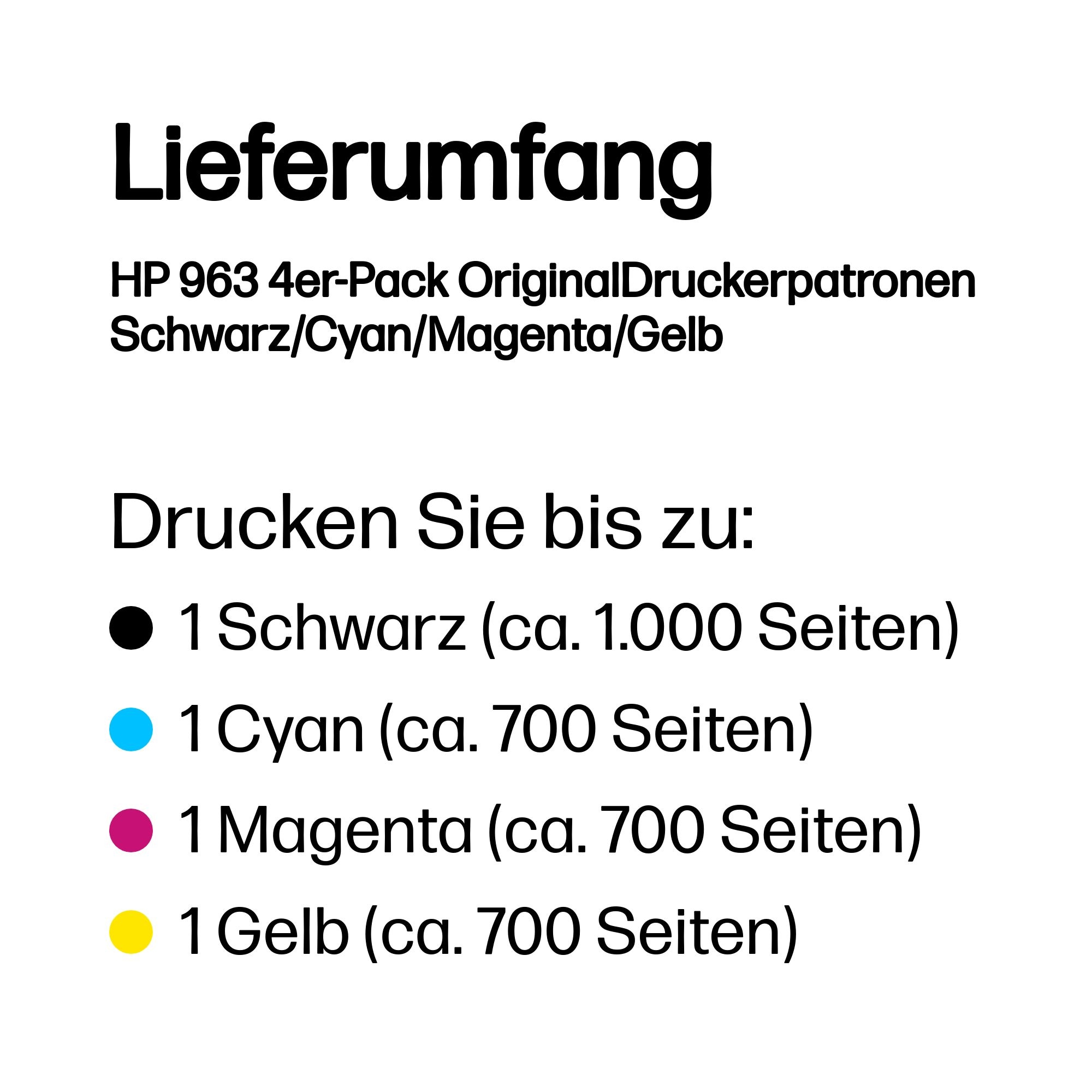 HP Tintenpatrone »963 4er-Pack«