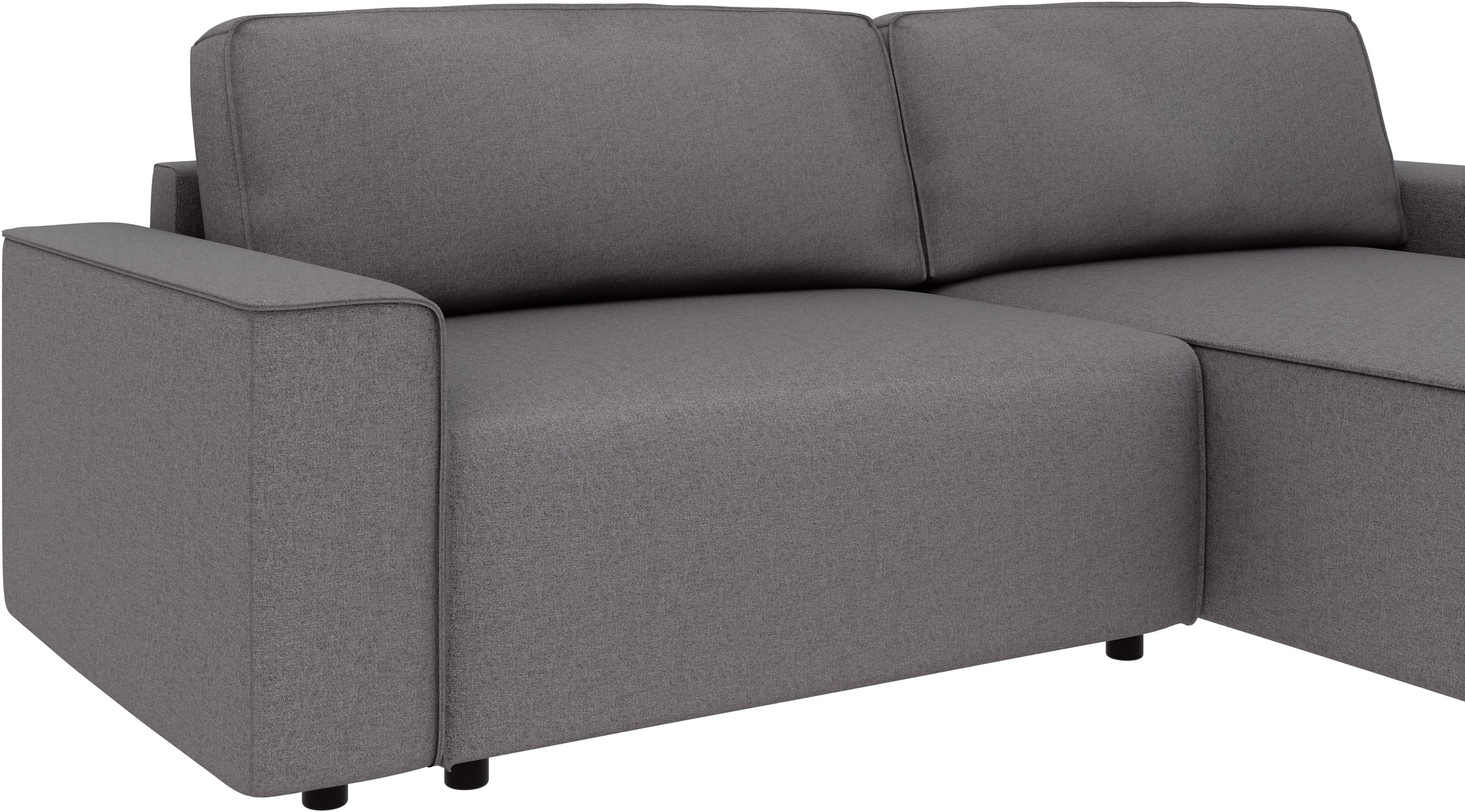 INOSIGN Ecksofa »Chance, Recamiere beidseitig montierbar, Schlaffunktion, Breite 265 cm«, in Struktur LUMOS, mit Schlaffunktion und Bettkasten