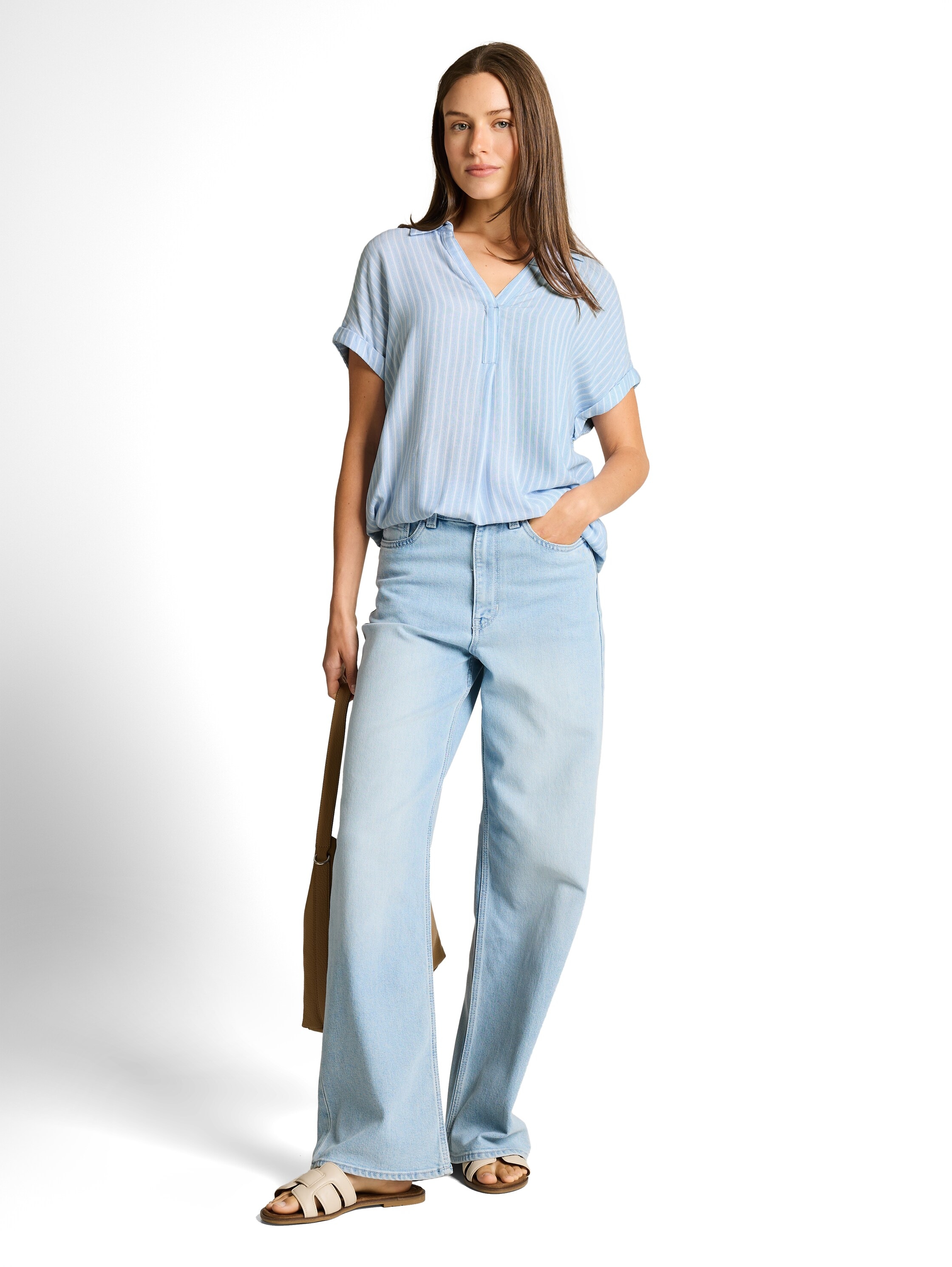 TOM TAILOR Klassische Bluse mit Streifen Muster