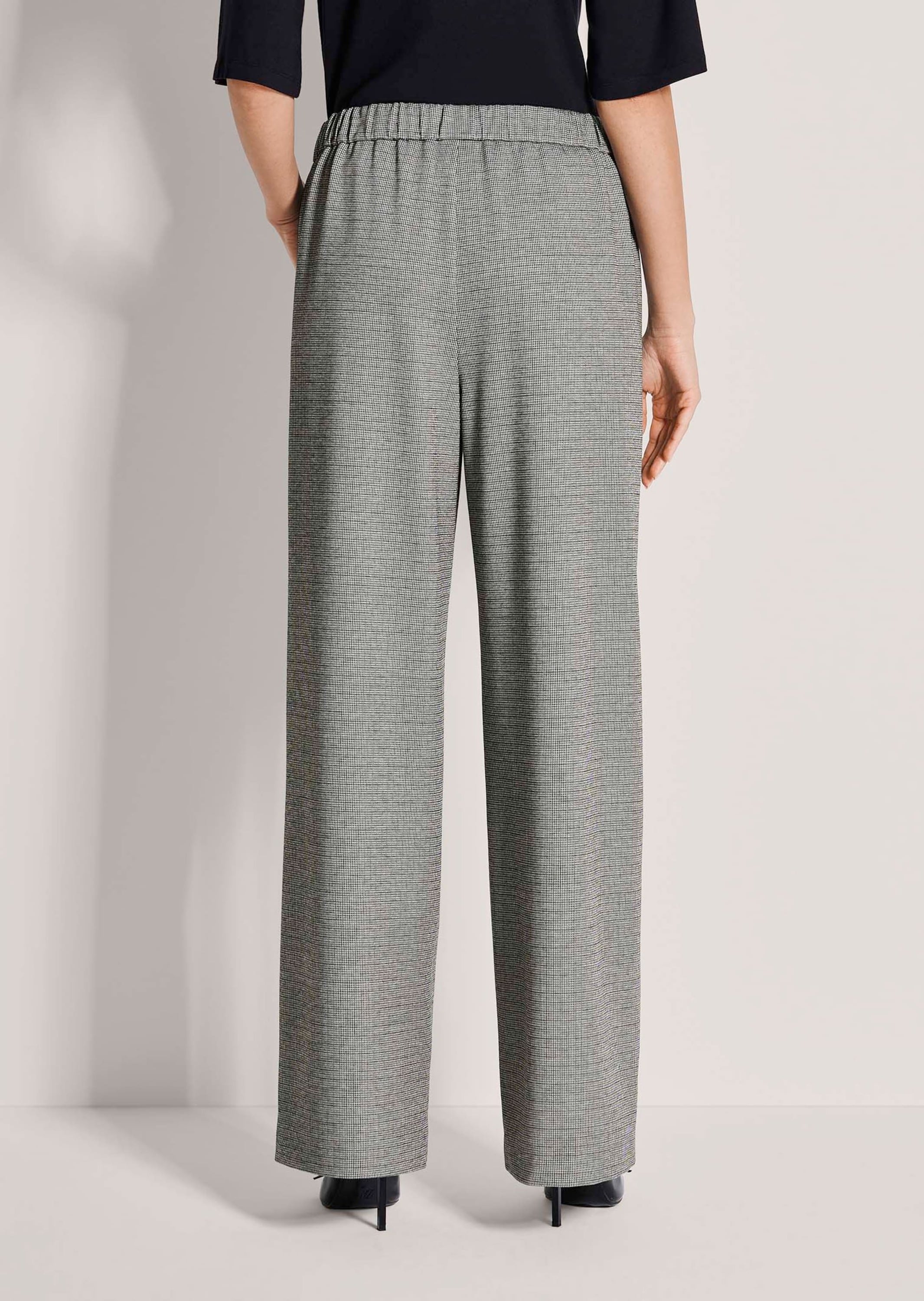 MADELEINE Stoffhose »Bundfaltenhose Schlupfhose mit Karo-Muster«