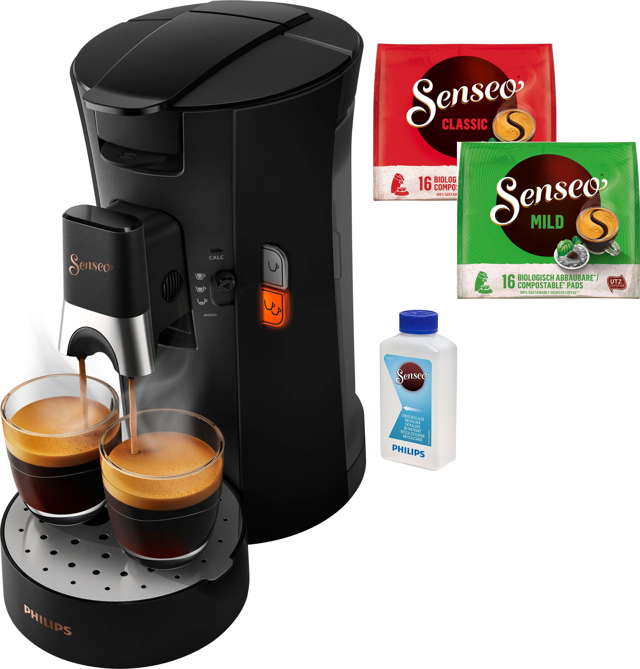 Senseo Kaffeepadmaschine »SENSEO® Select CSA240/60«, inkl. Gratis-Zugaben im Wert von € 14,- UVP zusätzlich zum Willkommens-Paket (80 Pads & Paddose gratis bei Registrierung)
