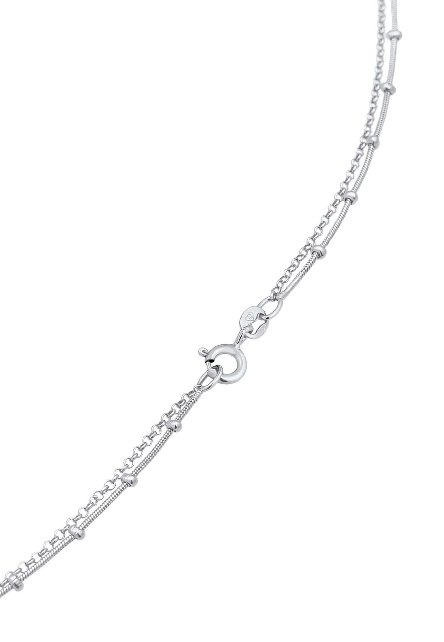 Elli Silberkette »Halskette Layer Kugelkette Kreis Rund 925 Silber«