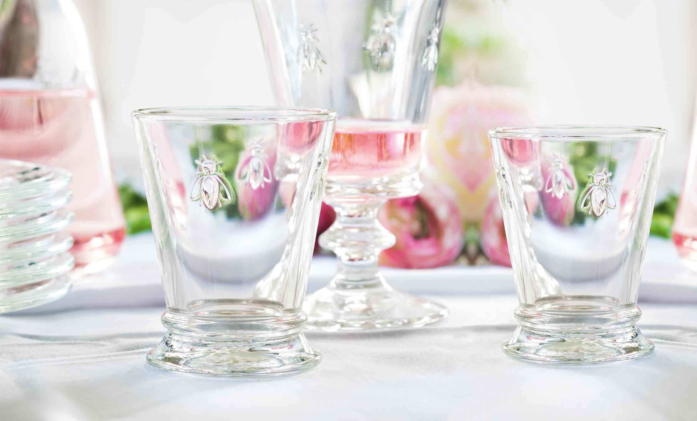 La Rochère France Gläser-Set »Wein- und Wassergläserset Biene Abeille 18er Set transparent« Spülmaschinengeeignet