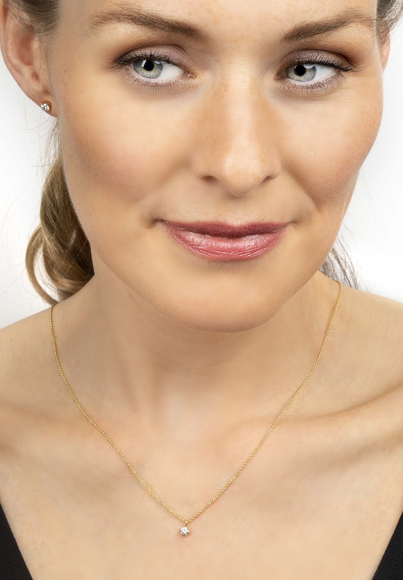 ONE ELEMENT Kettenanhänger »0.15 ct Diamant Brillant Anhänger aus 585 Gelbgold«