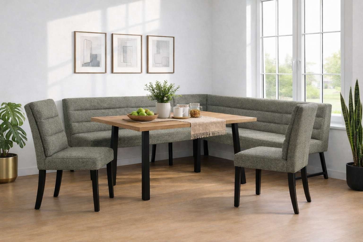 OTTO home Eckbank »Oregon Küchenbank, Polsterbank, Esszimmerbank, 177x140 cm« Moderne Bank und  Farben, Sitzplatzanzahl: 4/5, Frei in Raum stellbar