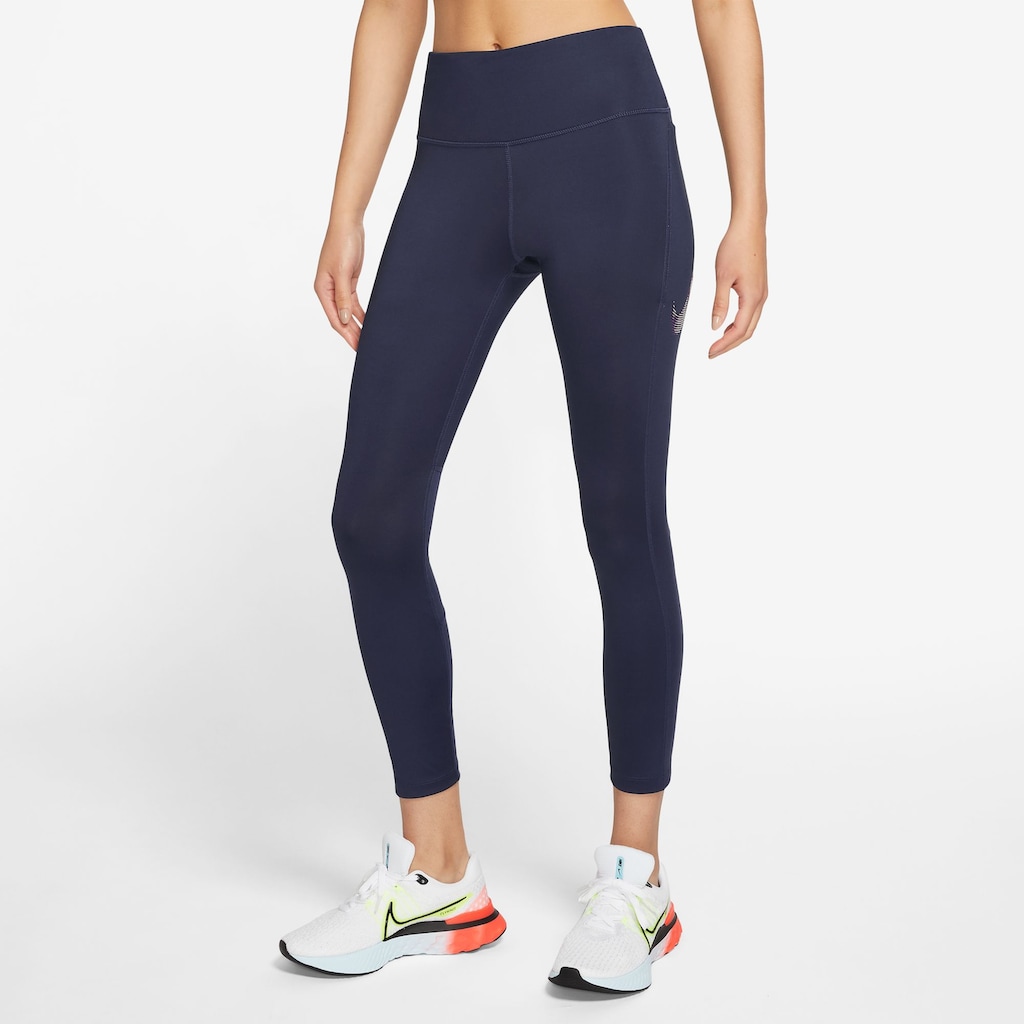 Nike Laufhose »FAST SWOOSH WOMEN'S MID-RISE / LEGGINGS«
