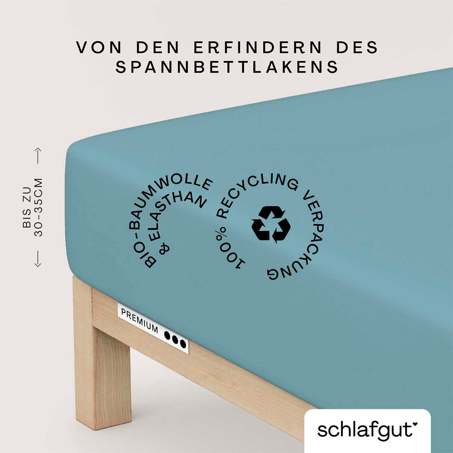 Schlafgut Spannbettlaken »Premium«, nachhaltige Zero Waste Verpackung