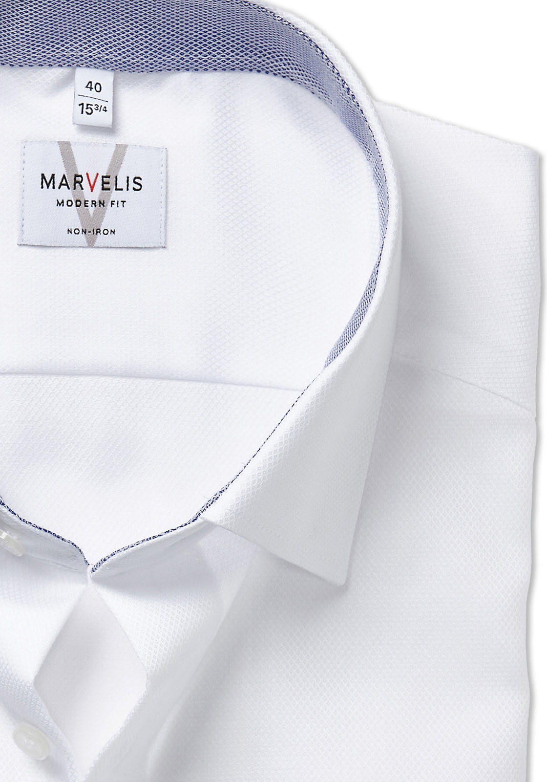 MARVELIS Langarmhemd Businesshemd, modern fit, bügelfrei
