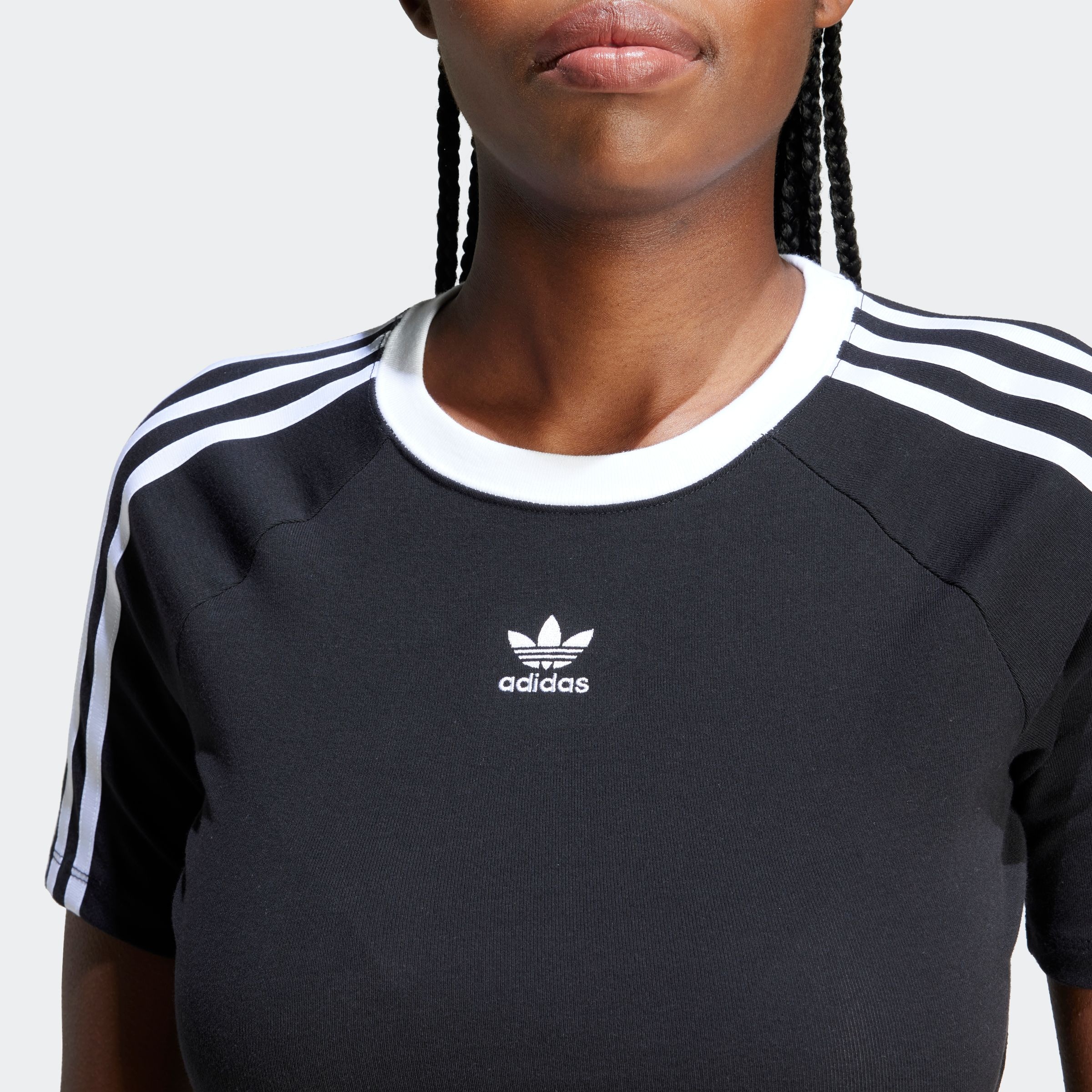 adidas Originals T-Shirt »3 S BABY TEE«, Cropped drei Streifen Shirt