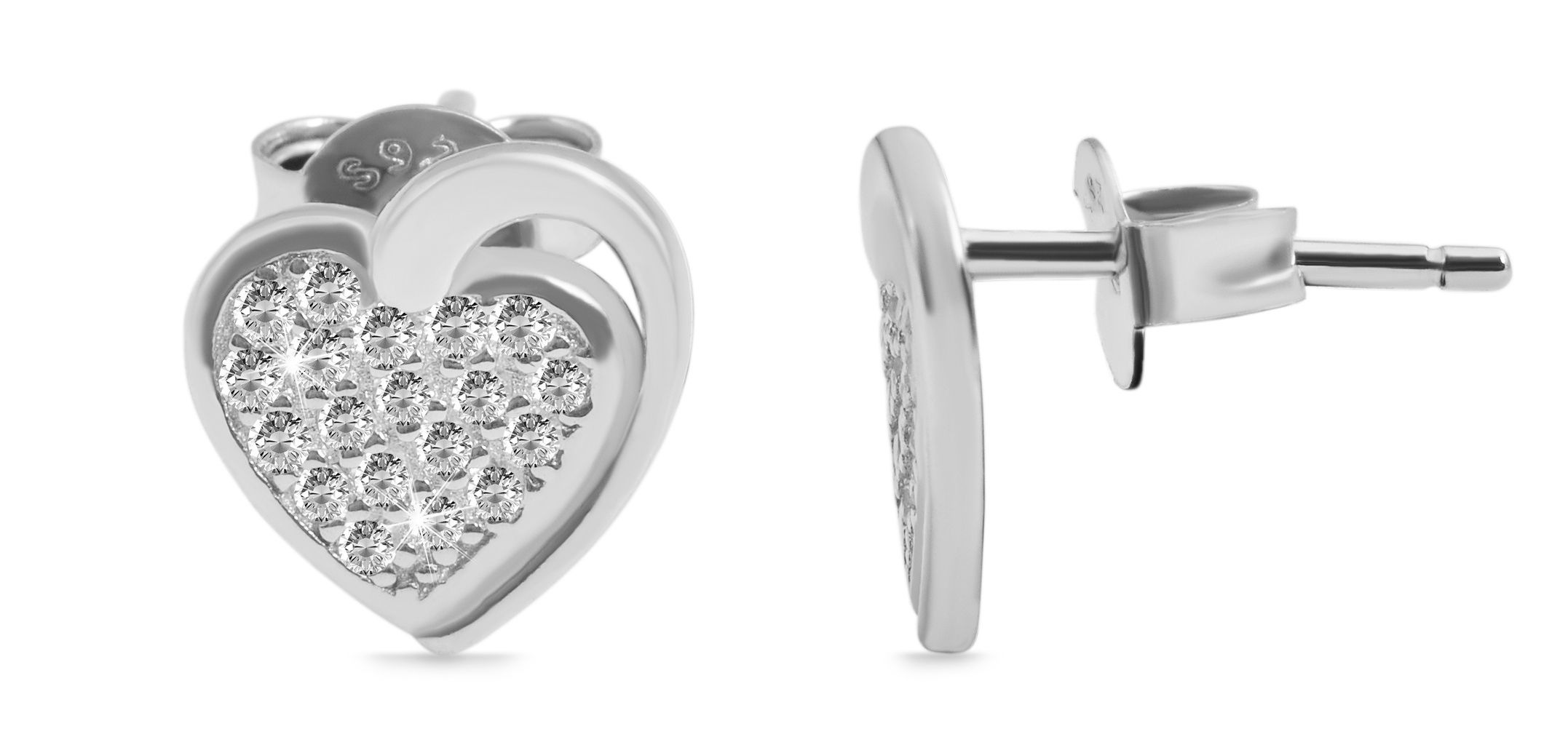 Adelia´s Herzanhänger »Damen Anhänger ¿ Herzanhänger aus 925 Silber mit Zirkonia«