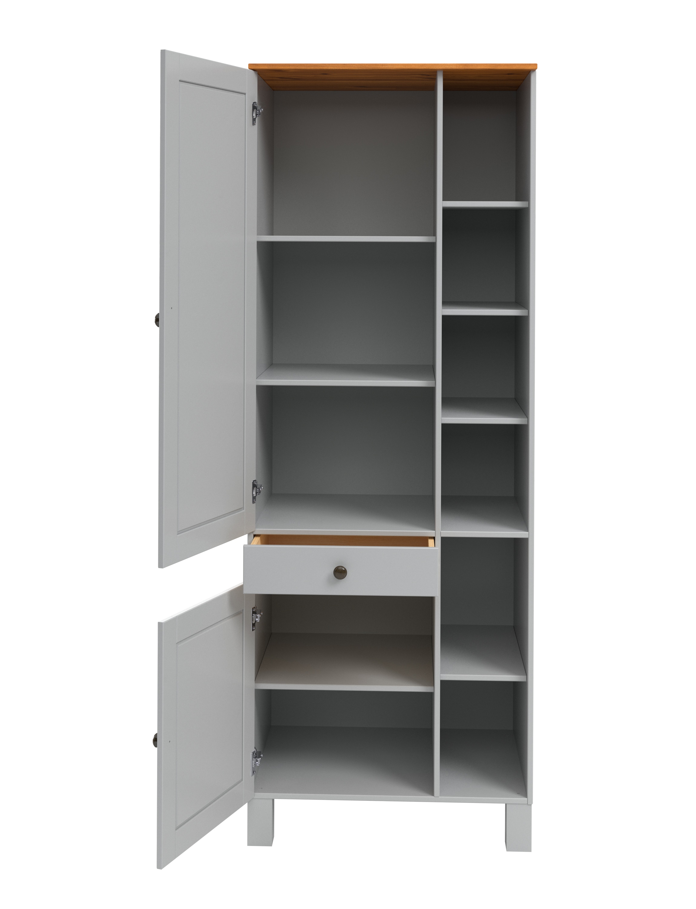 Home affaire Hochschrank »Alby2«, Mit Metallgriffen, Breite 75 cm