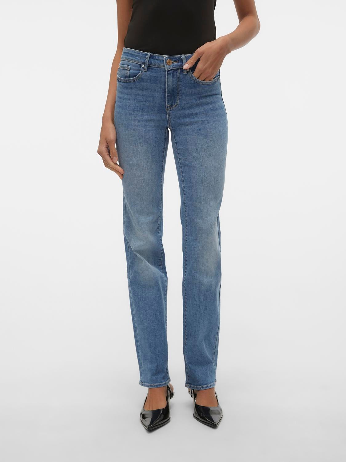 Vero Moda Straight-Jeans »VMFLASH MR STRAIGHT JEANS LI347 GA NOOS«