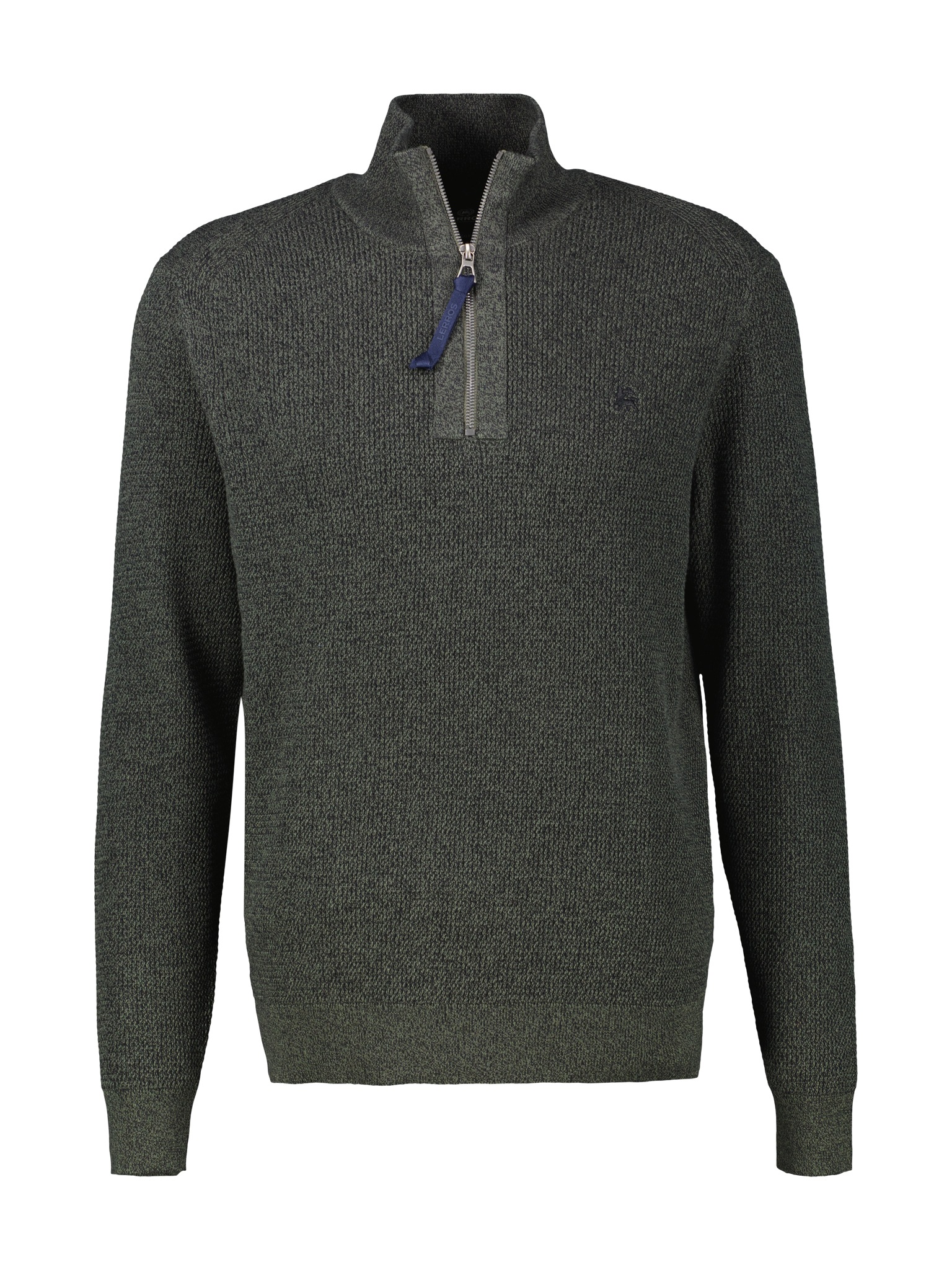 LERROS Strickpullover mit Troyer-Reißverschluss, Stehkragen