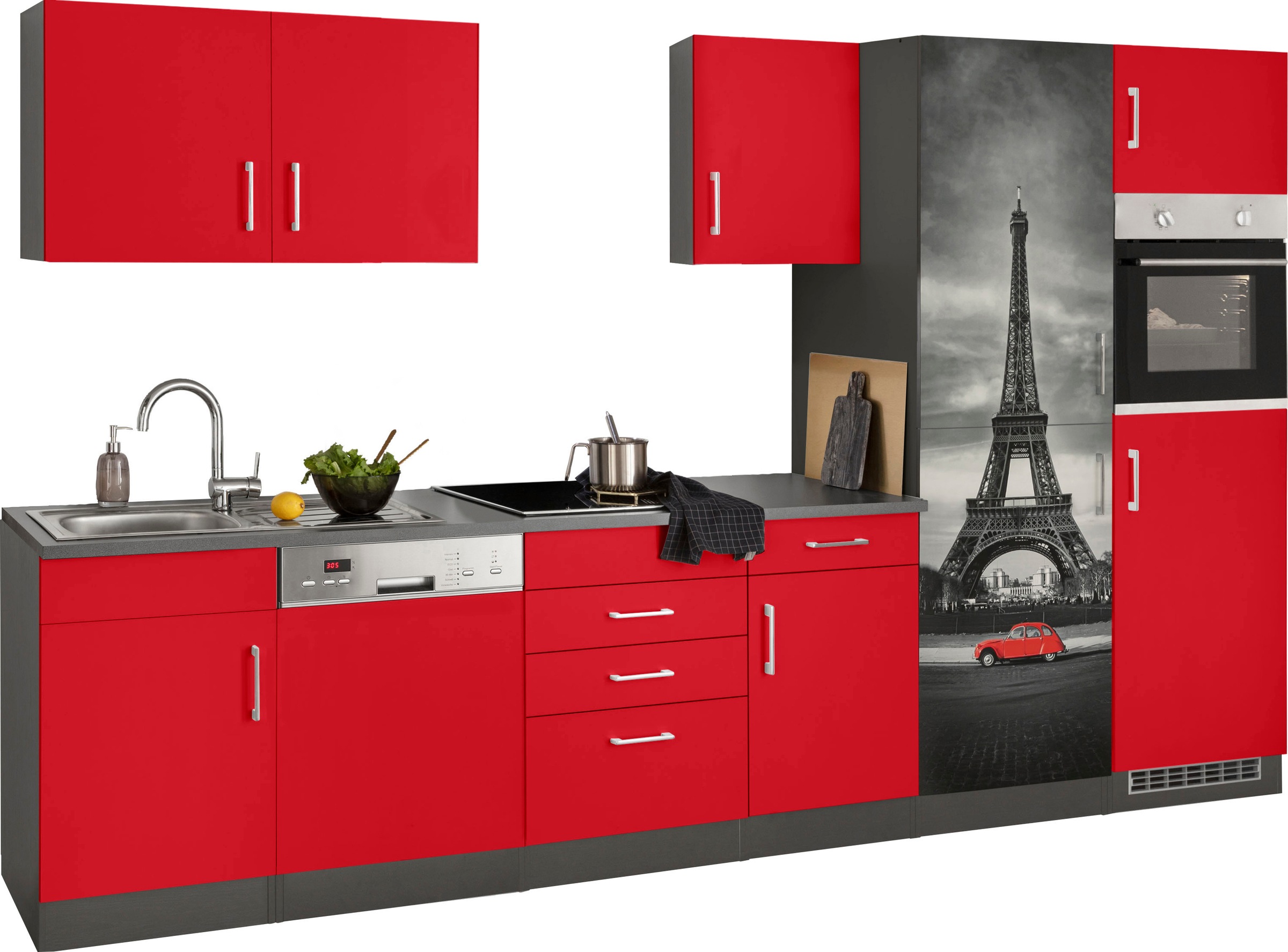 KOCHSTATION Küchenzeile »KS-Paris«, ohne E-Geräte, Breite 340 cm