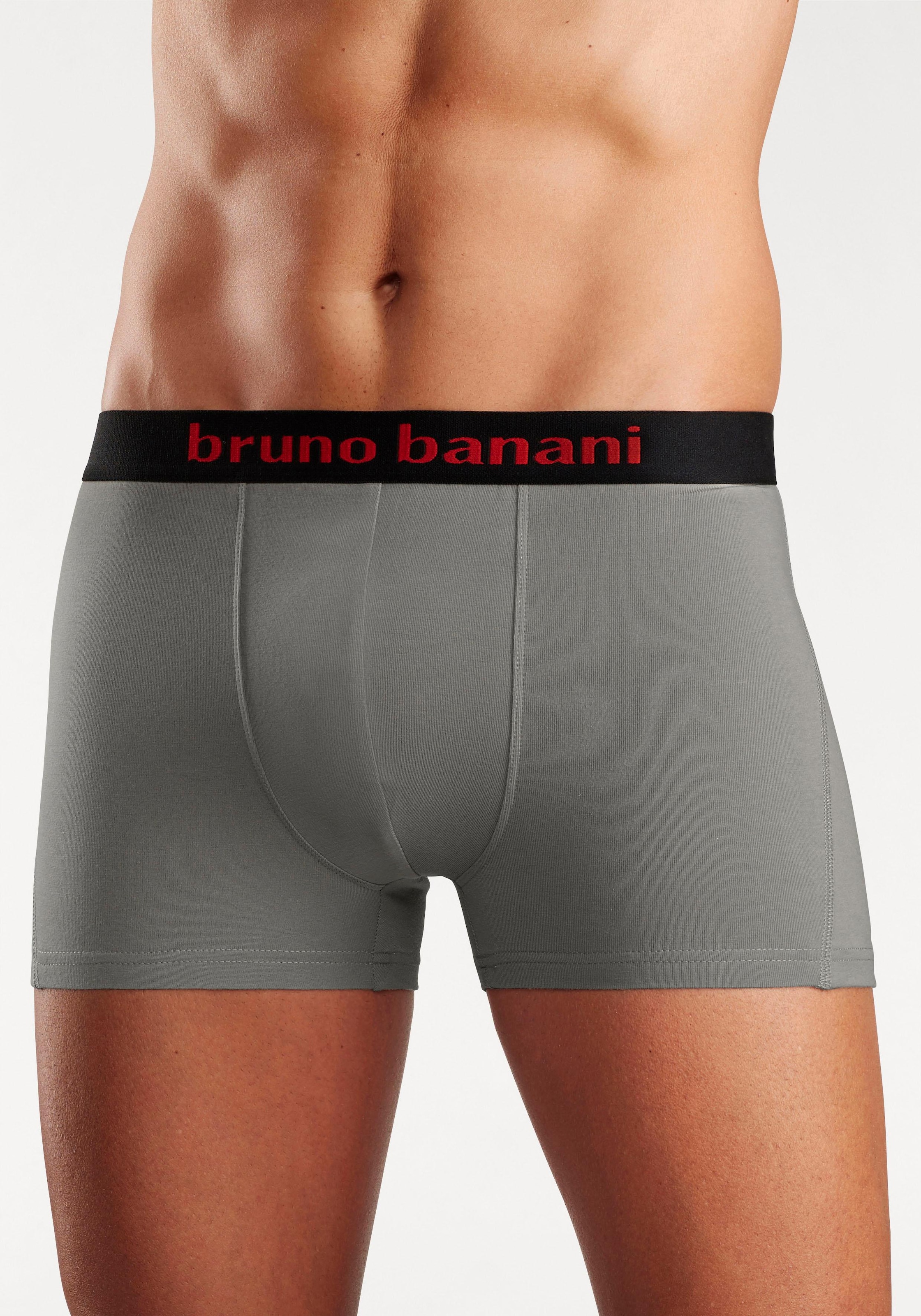 Bruno Banani Boxer, (Packung, 4 St.), mit farbigen Marken-Schriftzug am Bündchen