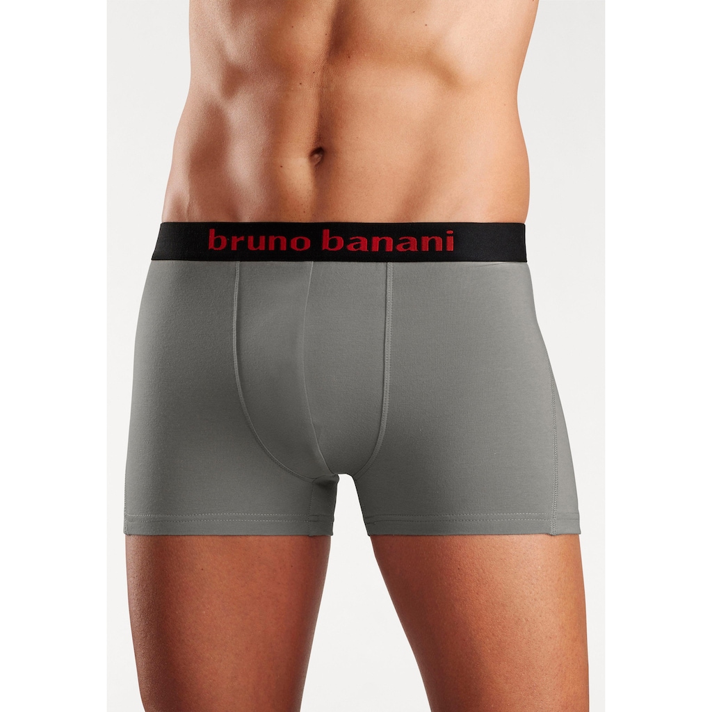 Bruno Banani Boxer, (Packung, 4 St.), mit farbigen Marken-Schriftzug am Bündchen