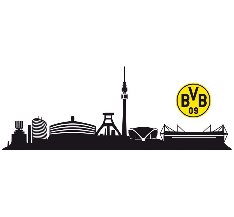 bei (1 OTTO online Wandtattoo BVB Wall-Art »Fußball St.) Skyline mit Logo«,