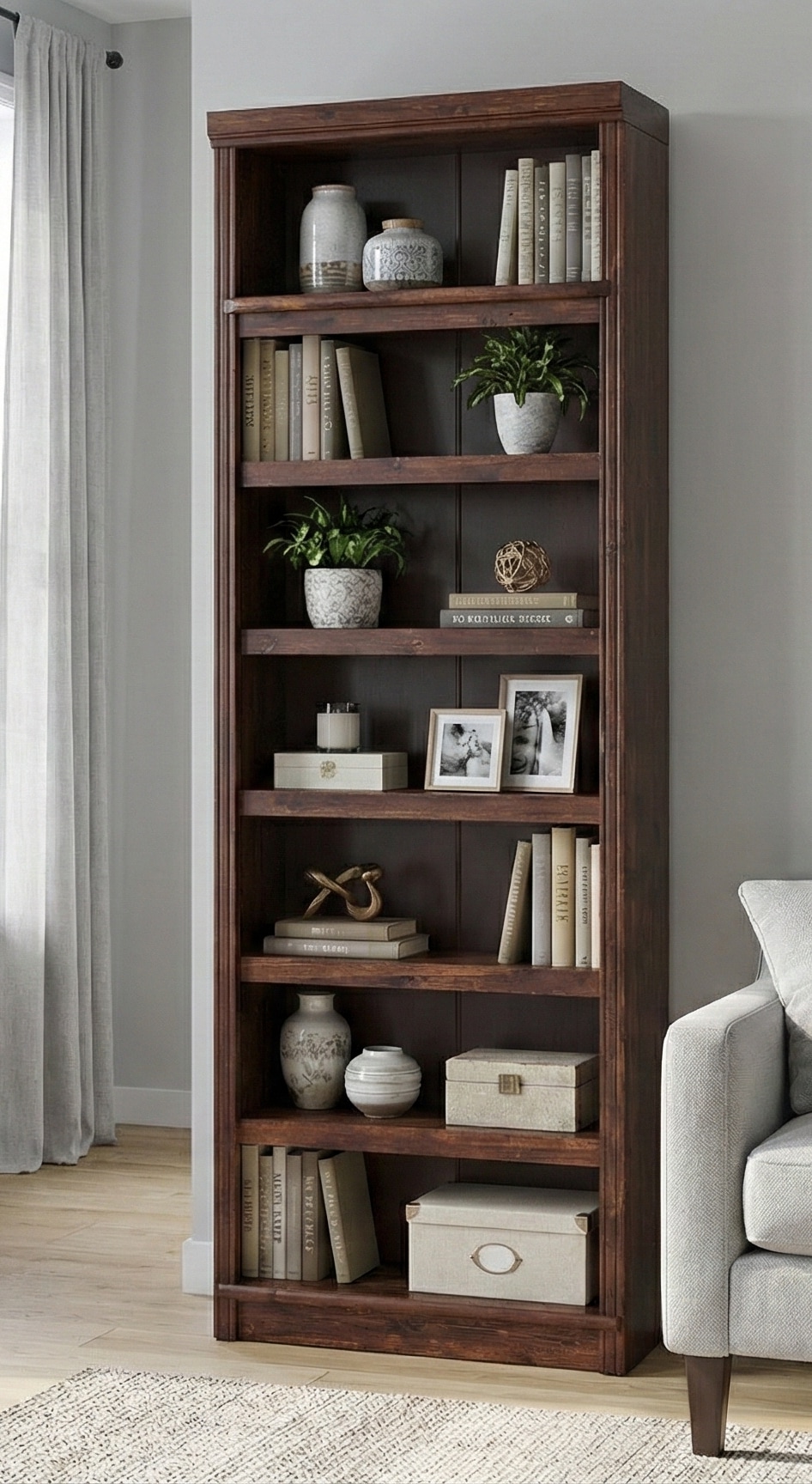 OTTO home Bücherregal »Soeren Regal B/T/H: 80/29/220 cm« 7 offene Fächer, massive Kiefer, FSC®-zertifiziert