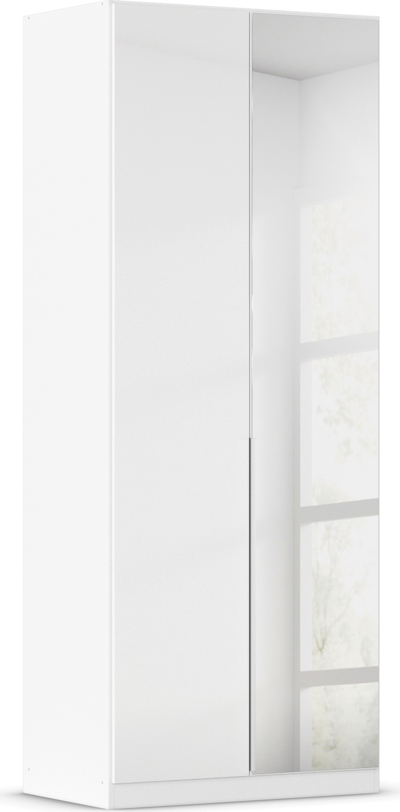 Rauch Drehtürenschrank »Kleiderschrank Schrank Garderobe AGORDO mit Dekor- oder Hochglanzfront« in zwei Griff-Farben in weiß, Größe B/H/T: 91 cm x...