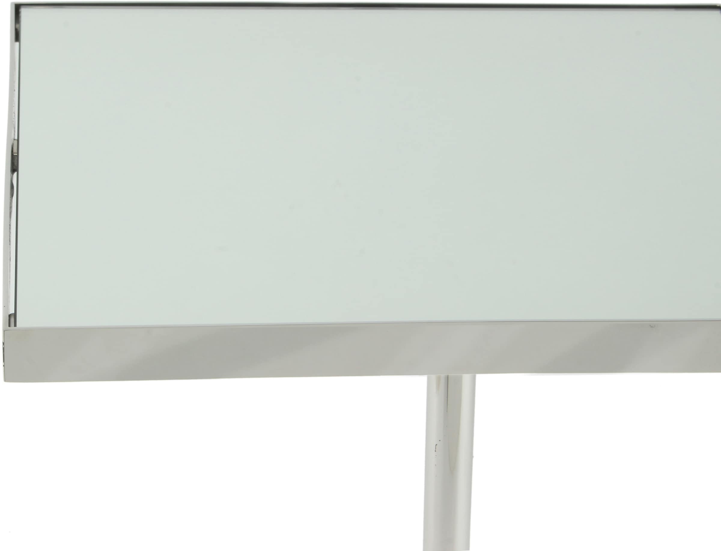 Kayoom Beistelltisch »Leva 125, Ablagefläche für Deko, Edelstahlgestell, Spiegelglasplatte«, (1 St.), modern, stabil, edel, modern, Edelstahlgestell