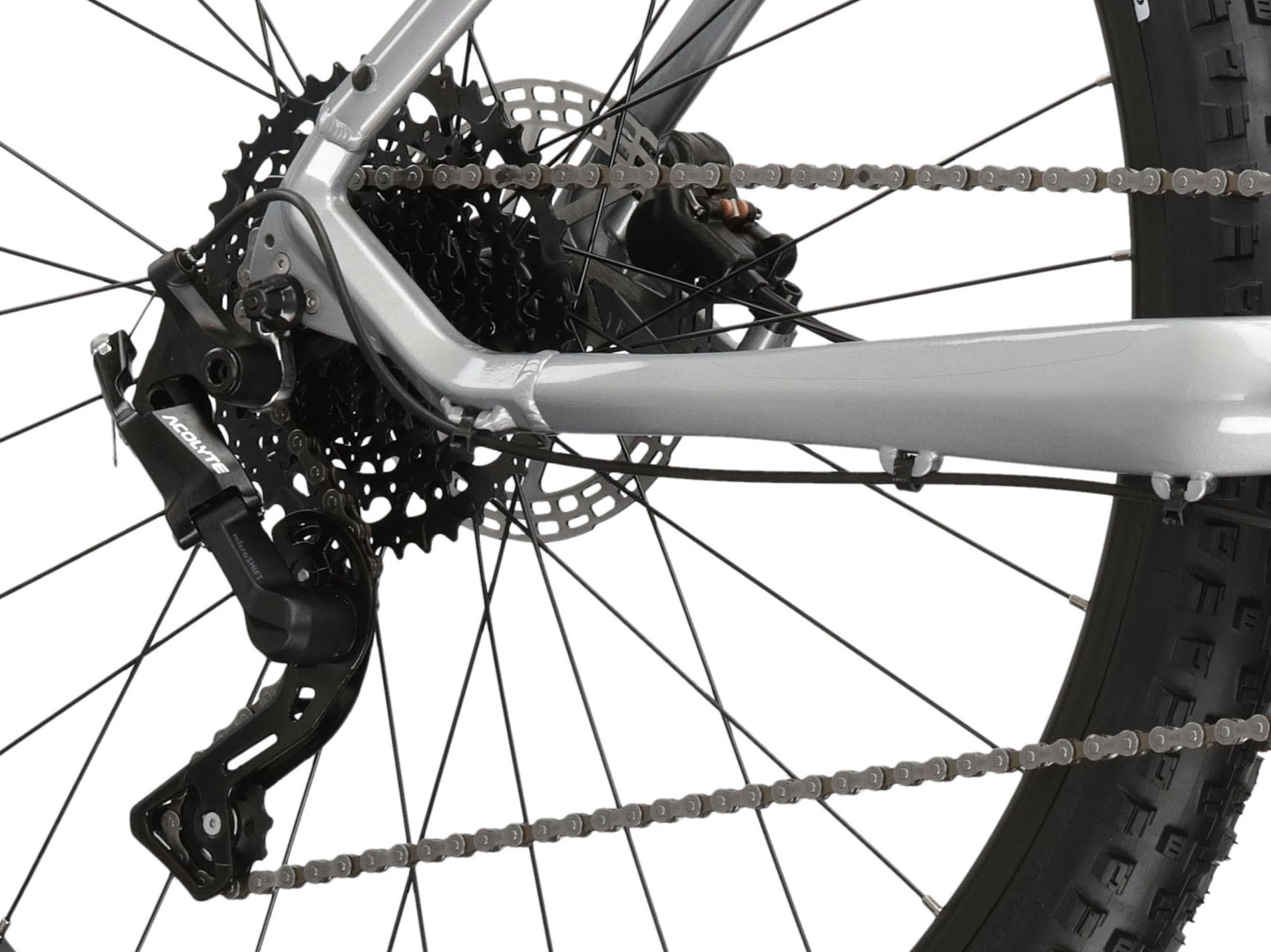 Kross E-Bike »E-MTB Hexagon Boost 3.0 29 Zoll silberfarben«, 8 Gang, microSHIFT, ACOLYTE M5185M, Mittelmotor 250 W, Pedelec, Elektrofahrrad für Damen und Herren