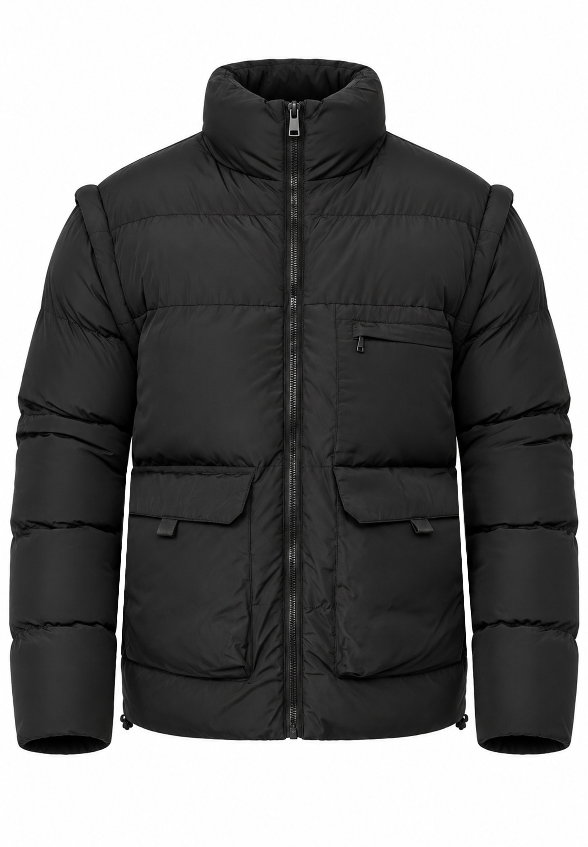SOULSTAR Steppjacke »Winterjacke mit Stehkragen - Pufferjacke für Männer« ohne Kapuze Herren Outdoor Jacke für den Winter mit abnehmbaren Ärmeln