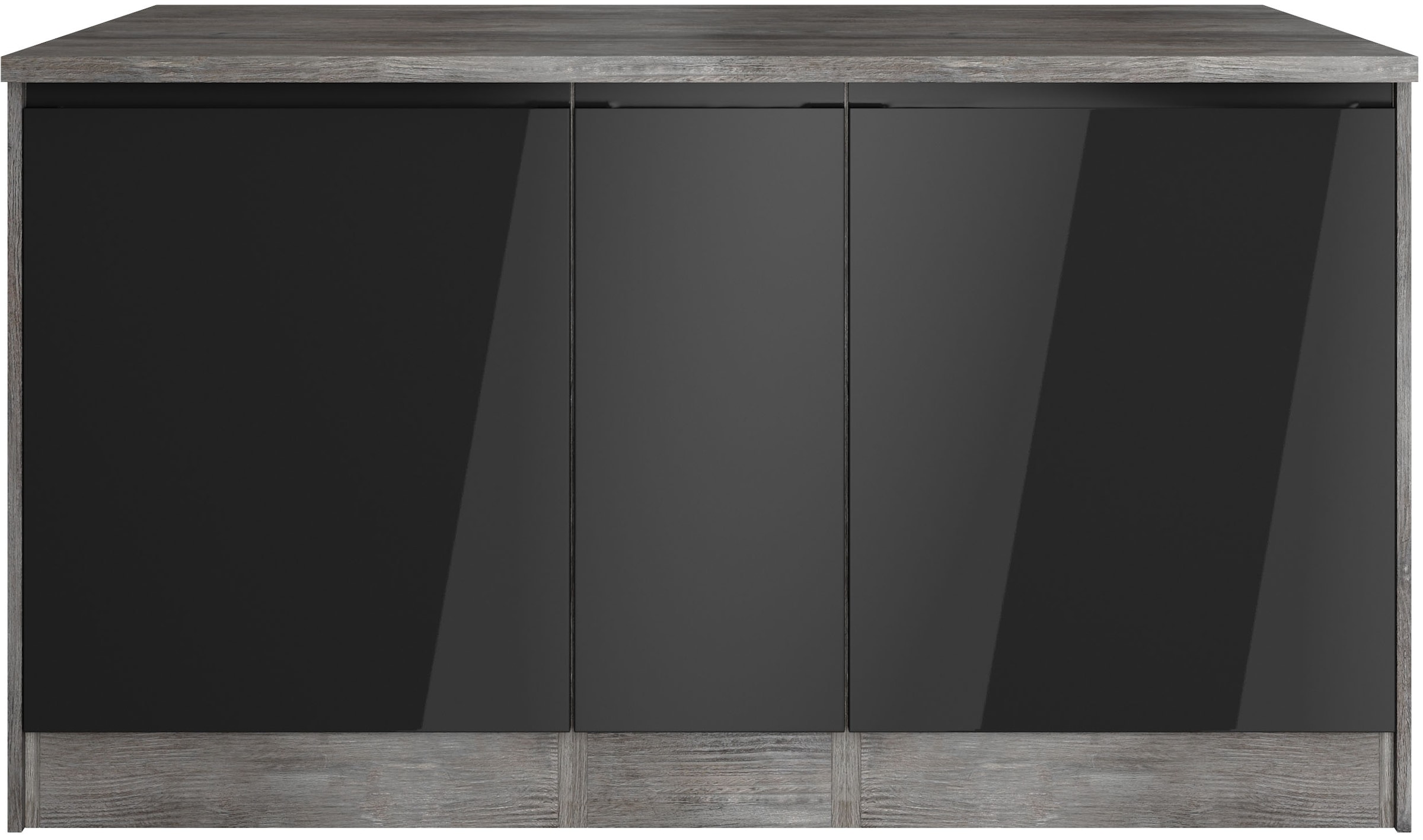 KOCHSTATION Kücheninsel »KS-Virginia«, Breite 153 cm, MDF-Fronten, Flaschenregal