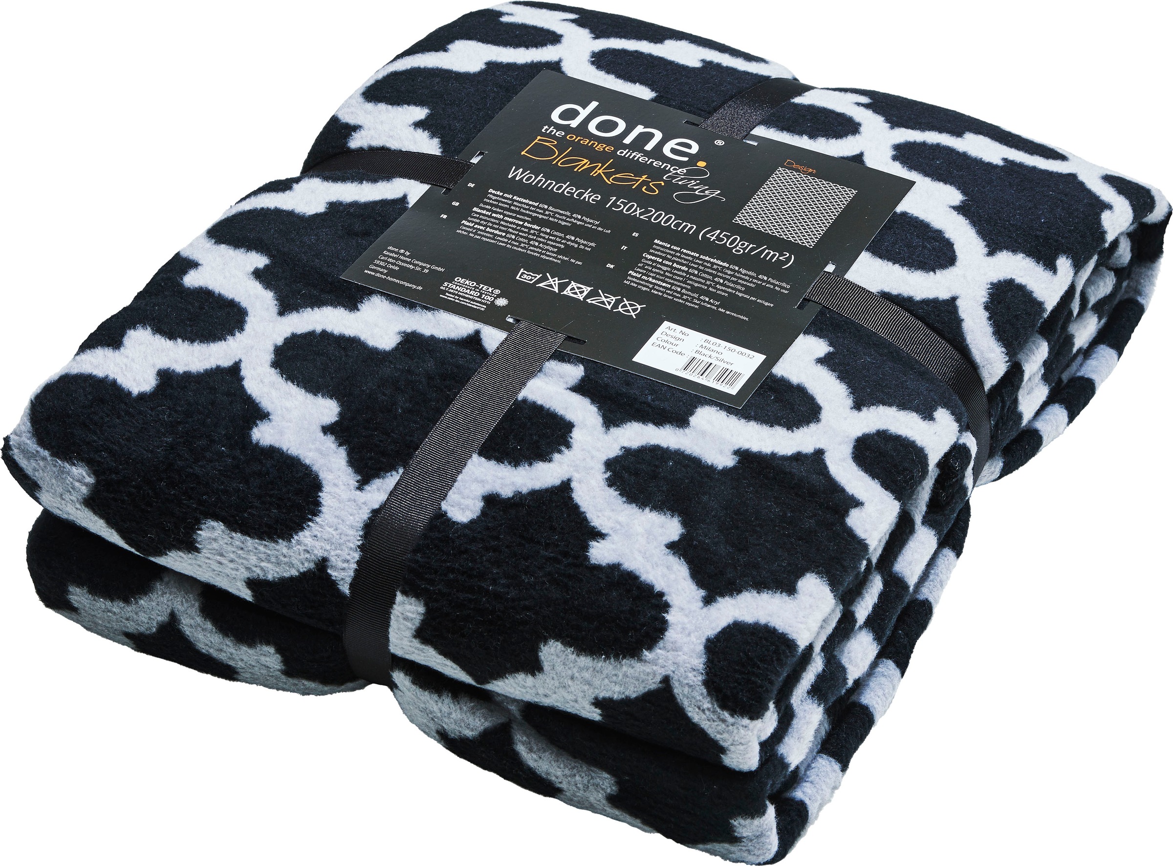 done.® Wohndecke »Milano«, Wohndecke mit einfassender Ziernaht, Kuscheldecke