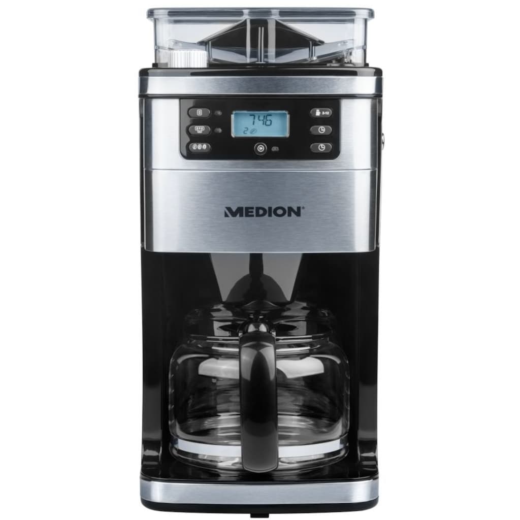 Medion® Kaffeemaschine mit Mahlwerk »MD 15486«, Permanentfilter, 8 Mahlstufen