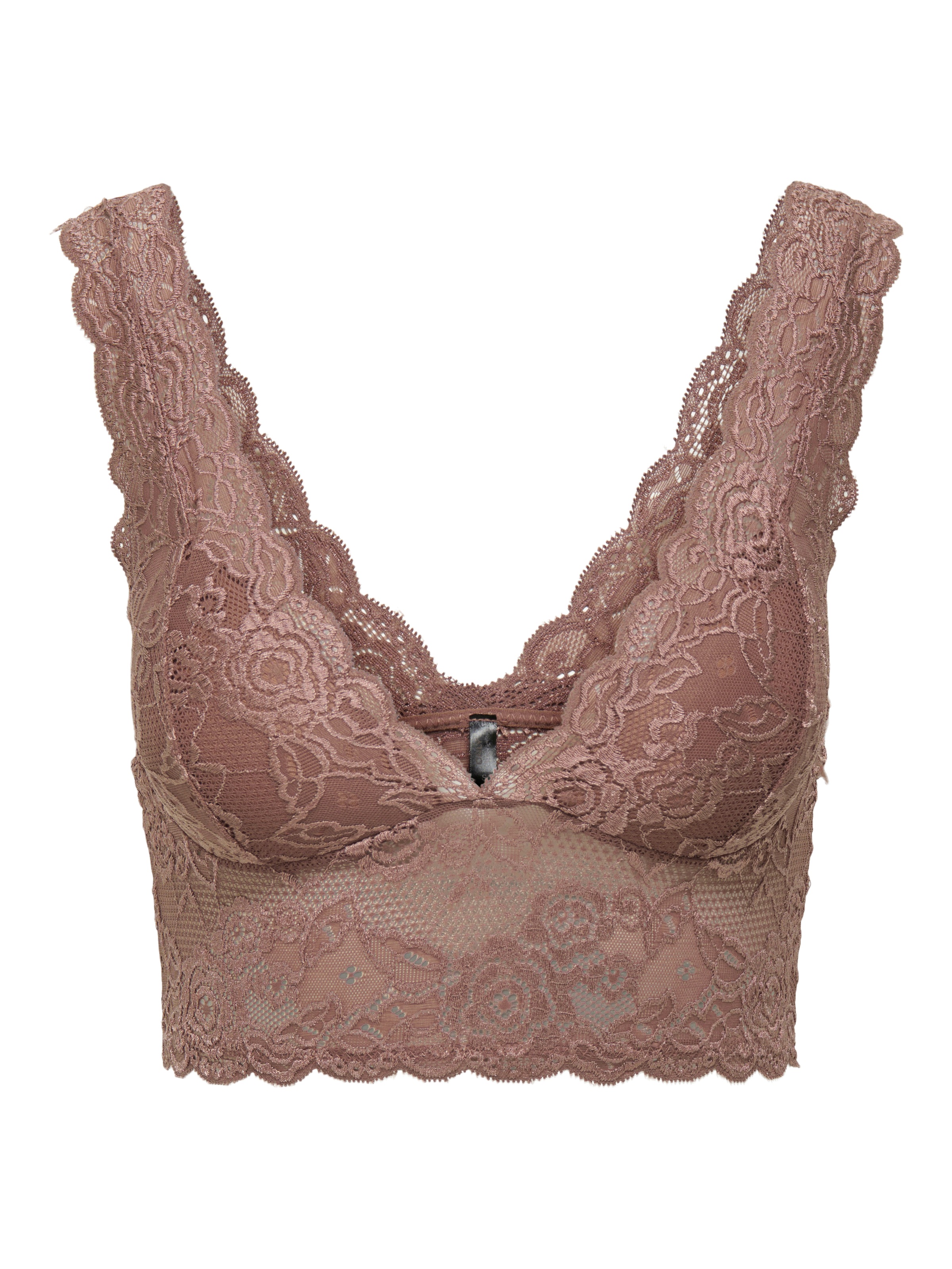 ONLY Spitzentop »ONLCHLOE – Spitzen-Bra mit gepolsterten Cups und Stretch«, regular fit, feminin, Spitze, Kunstfaser, V-Ausschnitt