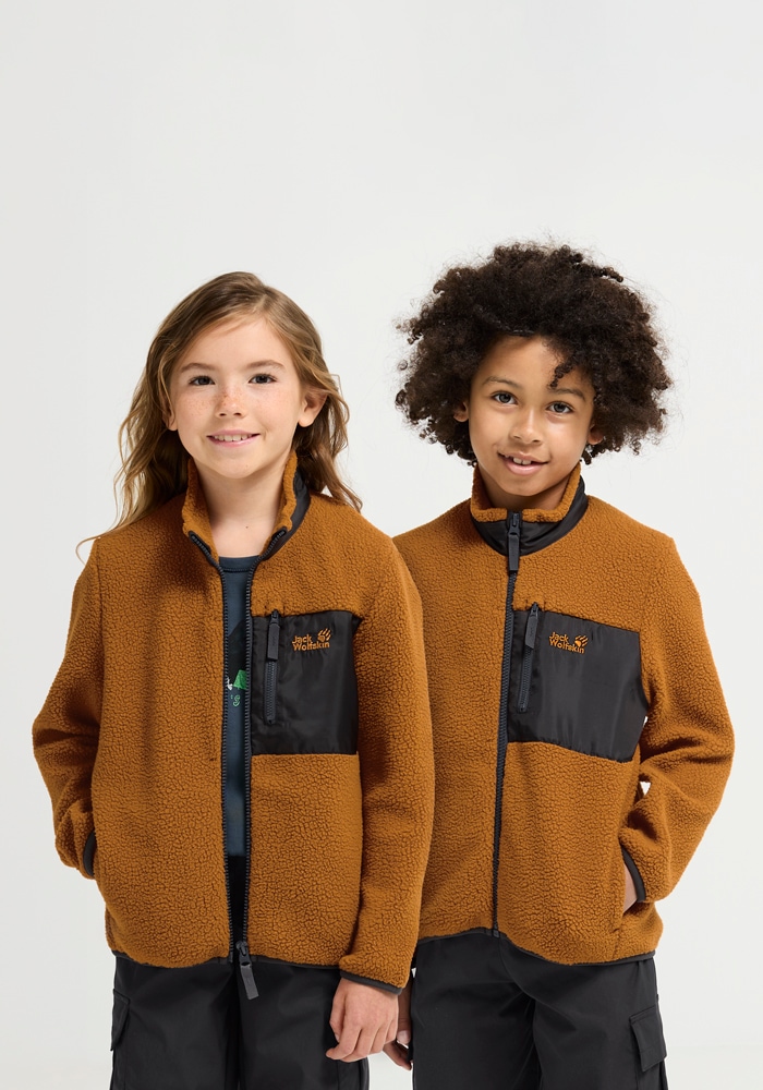 Jack Wolfskin Fleecejacke »LITE CURL FZ K« atmungsaktiv, Übergangsjacke, aufgesetzte Brusttasche mit Zipper