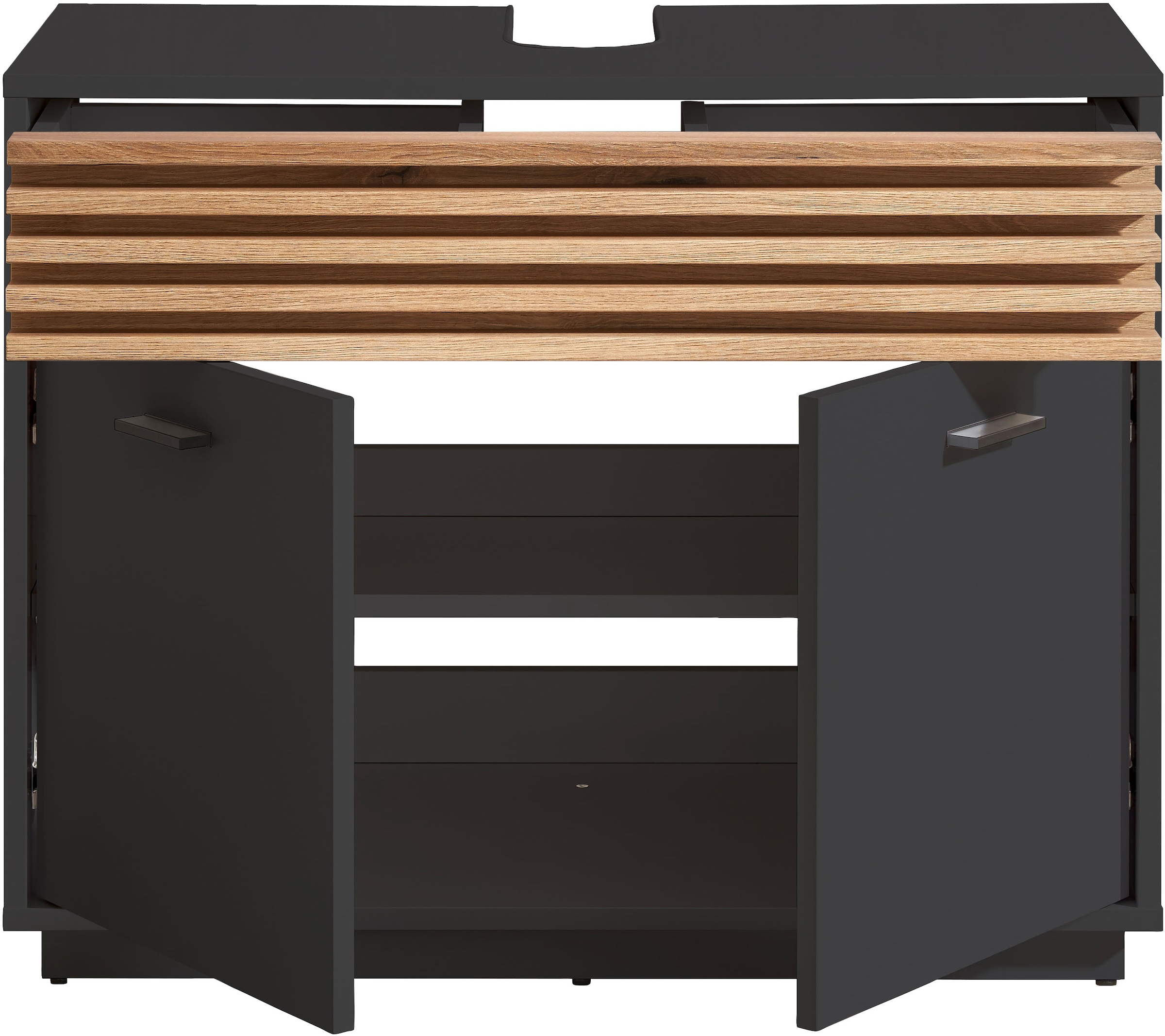 BASIC by Balculina Waschbeckenunterschrank »Liguria B/H/T 80x64x40 cm« 1 Stk. tlg. Breite 80cm, Unterflurauszug, FSC-Mix 70%