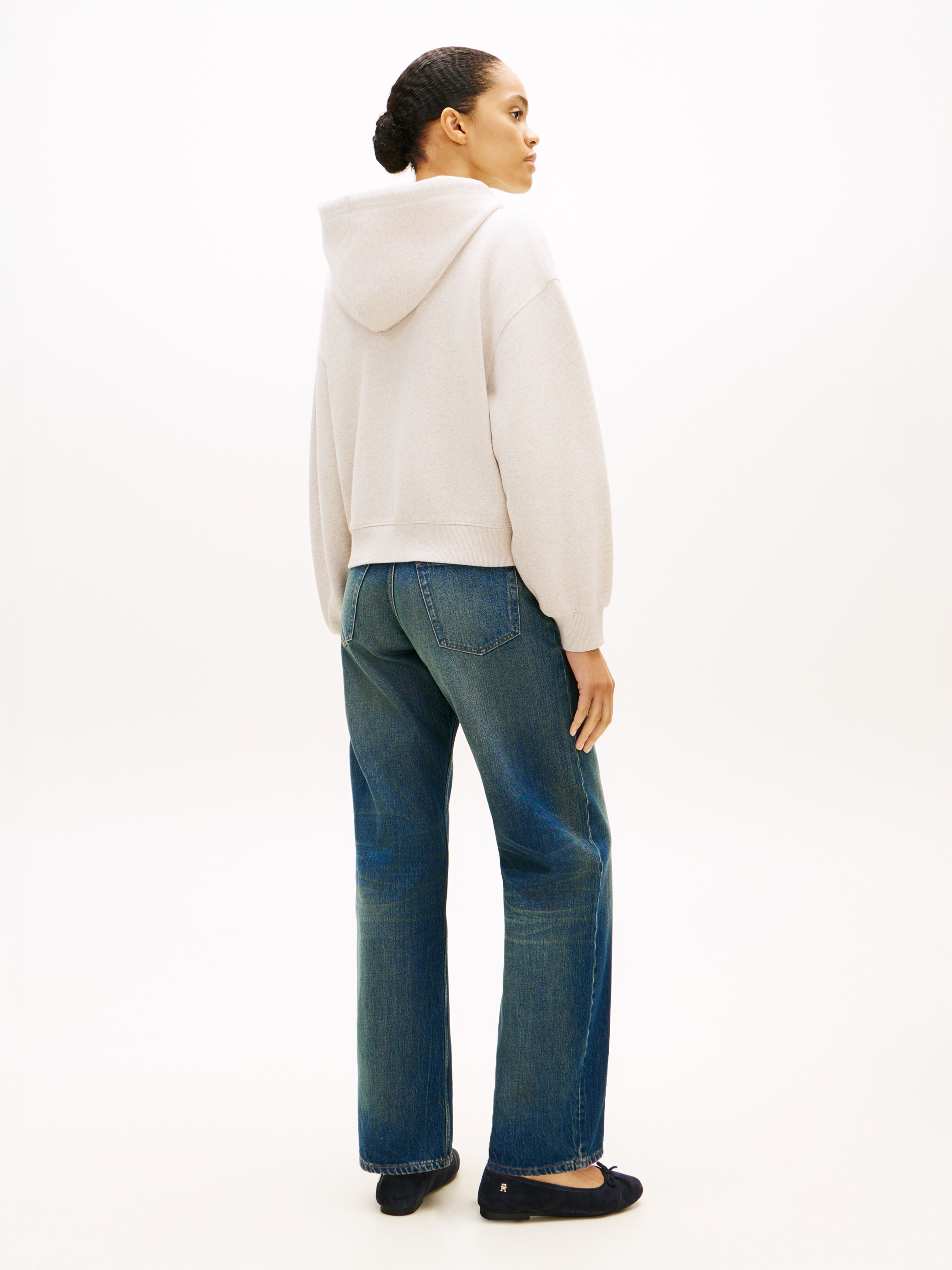 Tommy Hilfiger Kapuzensweatjacke »MDRN SCRIPT ZIP TERRY HOODIE« mit Print auf der Brust, Relaxed Fit