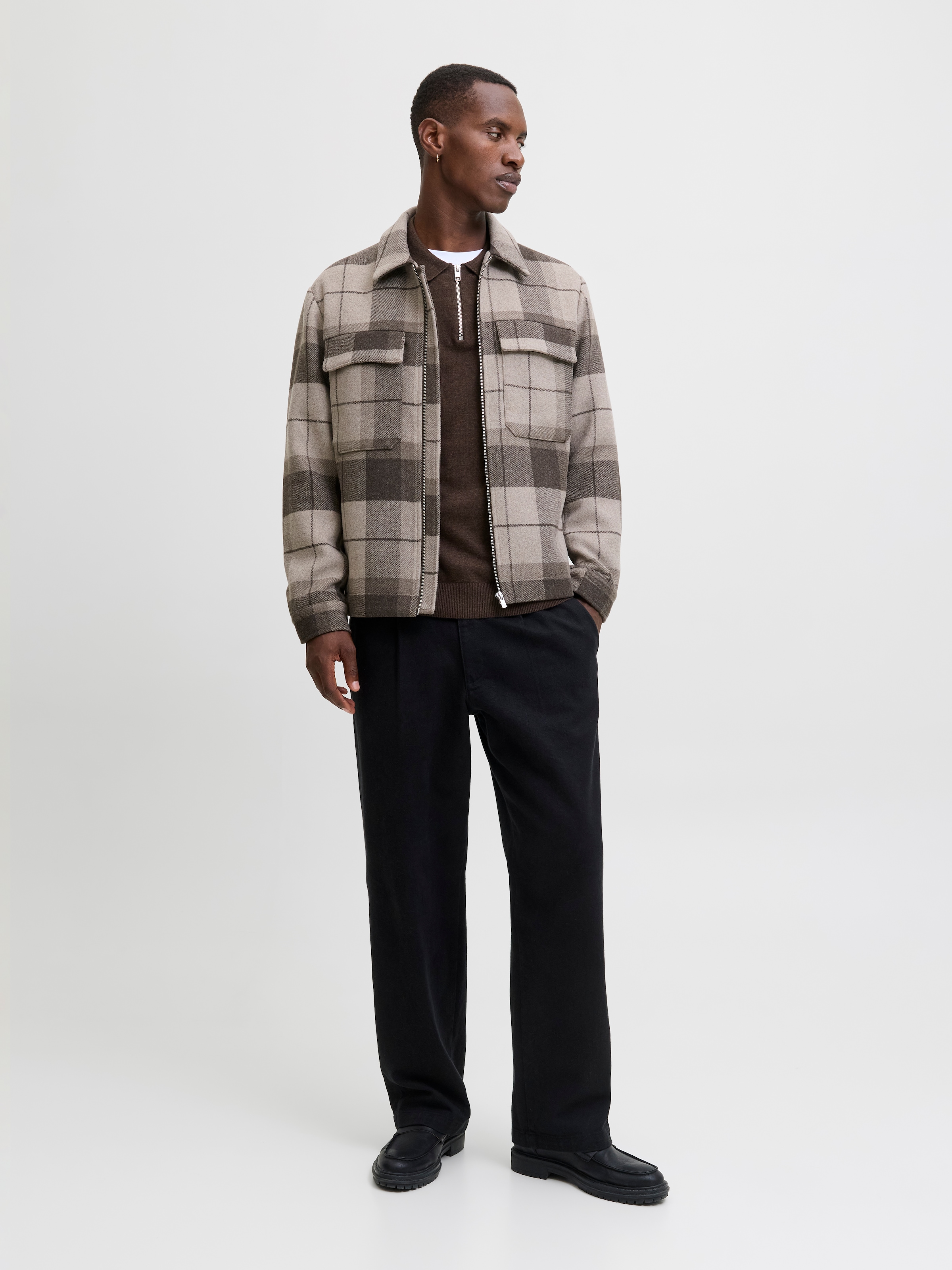 Jack & Jones Polokragenpullover »JJEEMIL KNIT POLO HALF ZIP LS NOOS«, mit Polo Kragen