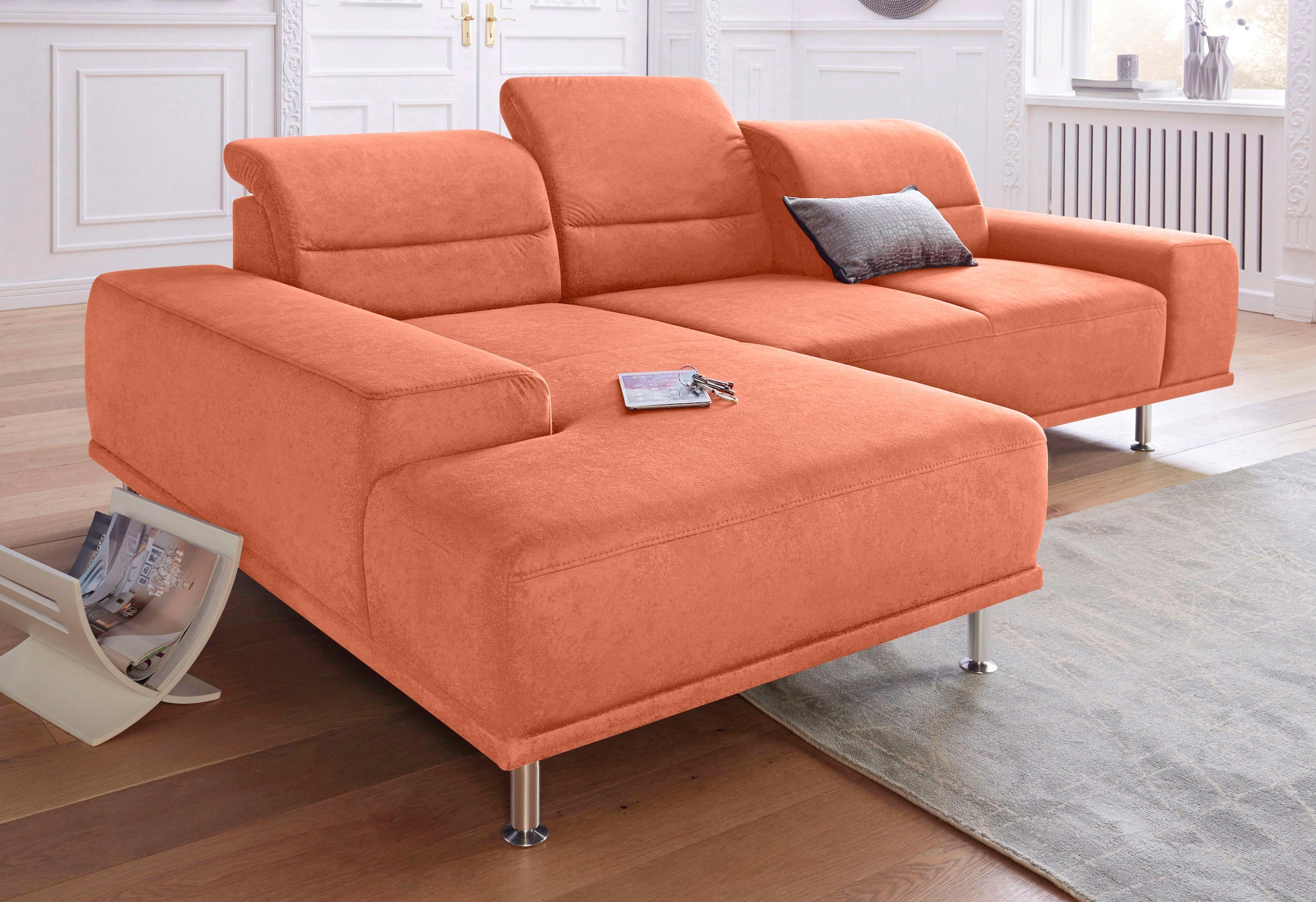 sit&more Ecksofa »Mariola L-Form« mit Recamiere und Federkern, inklusive Sitztiefenverstellung