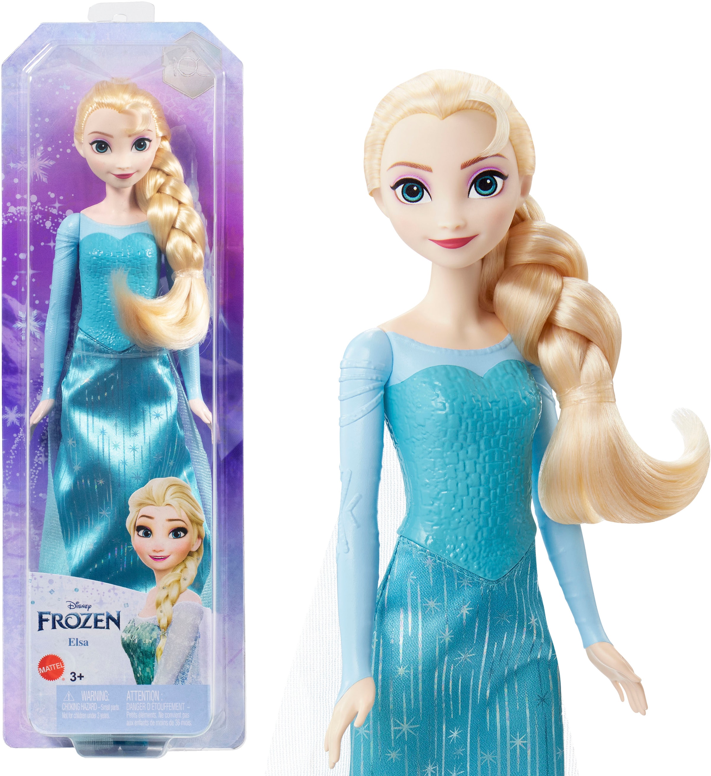 Mattel® Anziehpuppe »Disney Die Eiskönigin, Elsa (Outfit Film 1)«, inklusive Accessoires