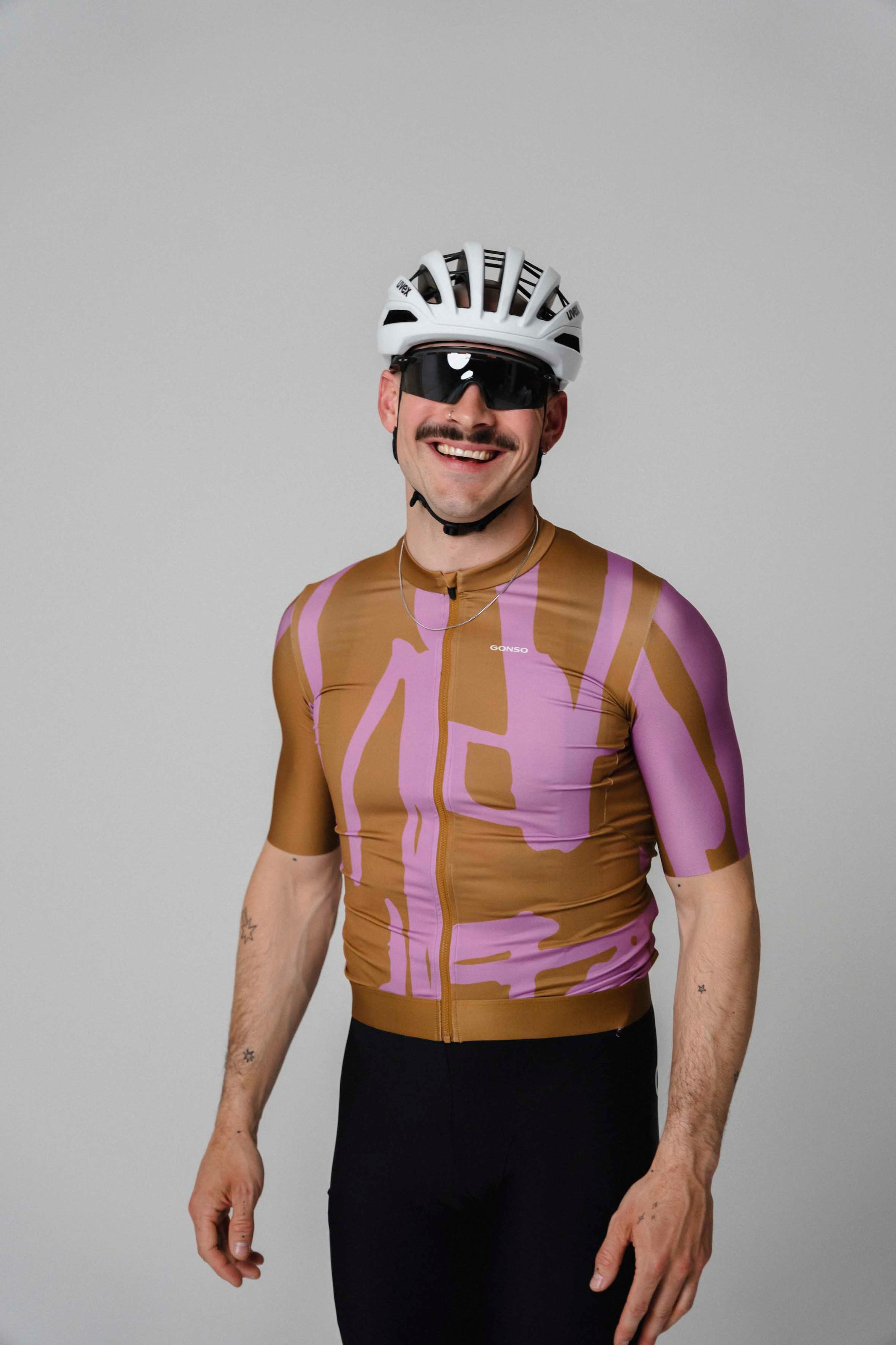 Gonso Radtrikot »Road Jersey Print M« Herren Fahrradtrikot, modernes Trikot mit 3-teiliger Rückentasche