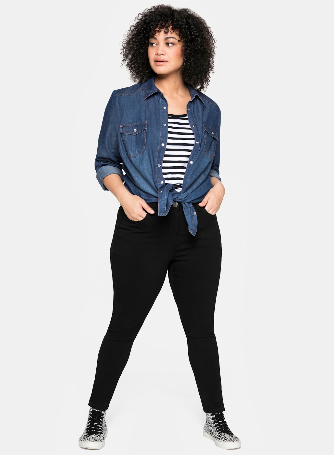 Sheego Jeansbluse