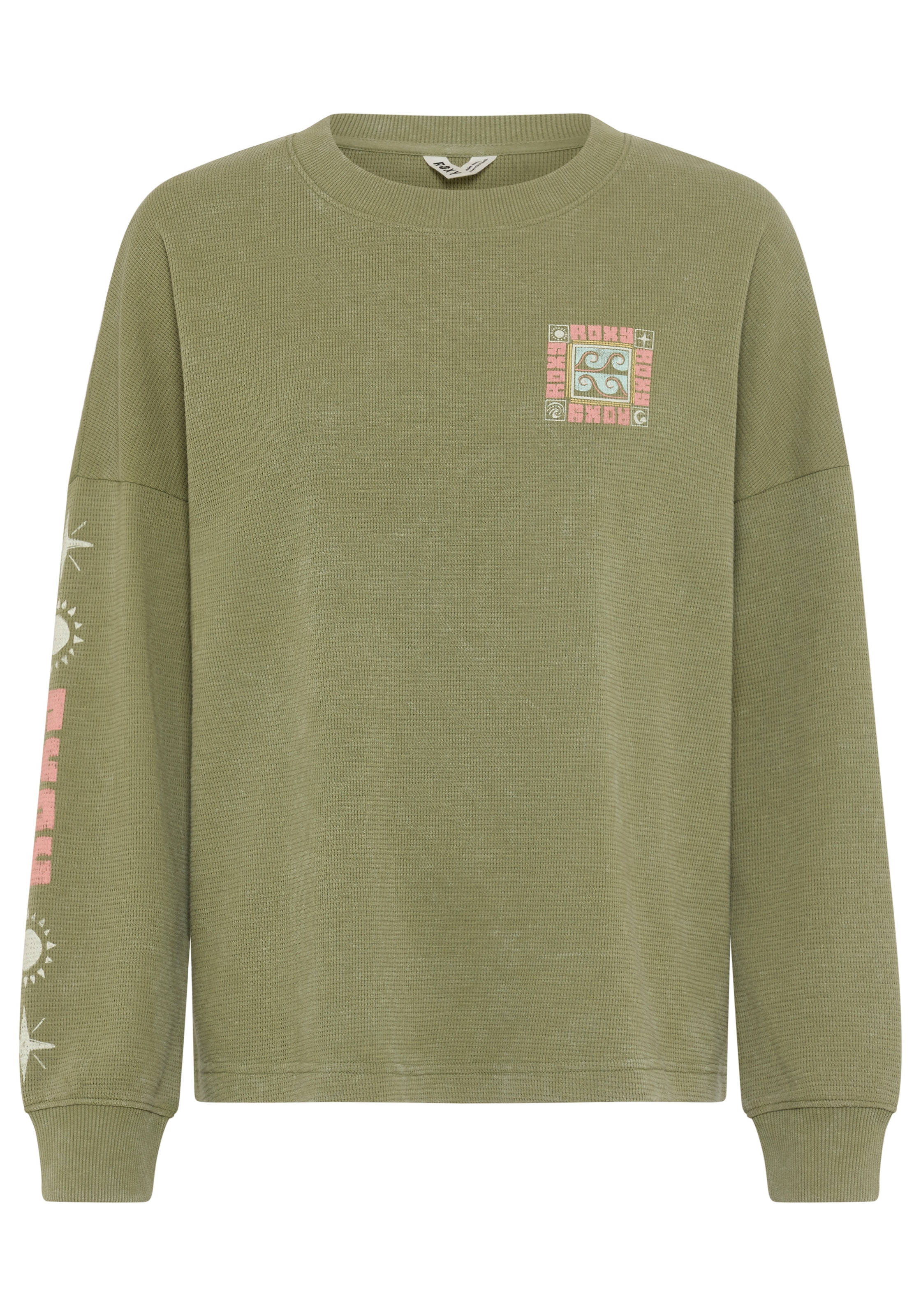 Roxy Sweatshirt »EAST SIDE MIDWEIGHT LS«, Langarm-Design, mit Rundhalsausschnitt, aus angerauter Sweatware
