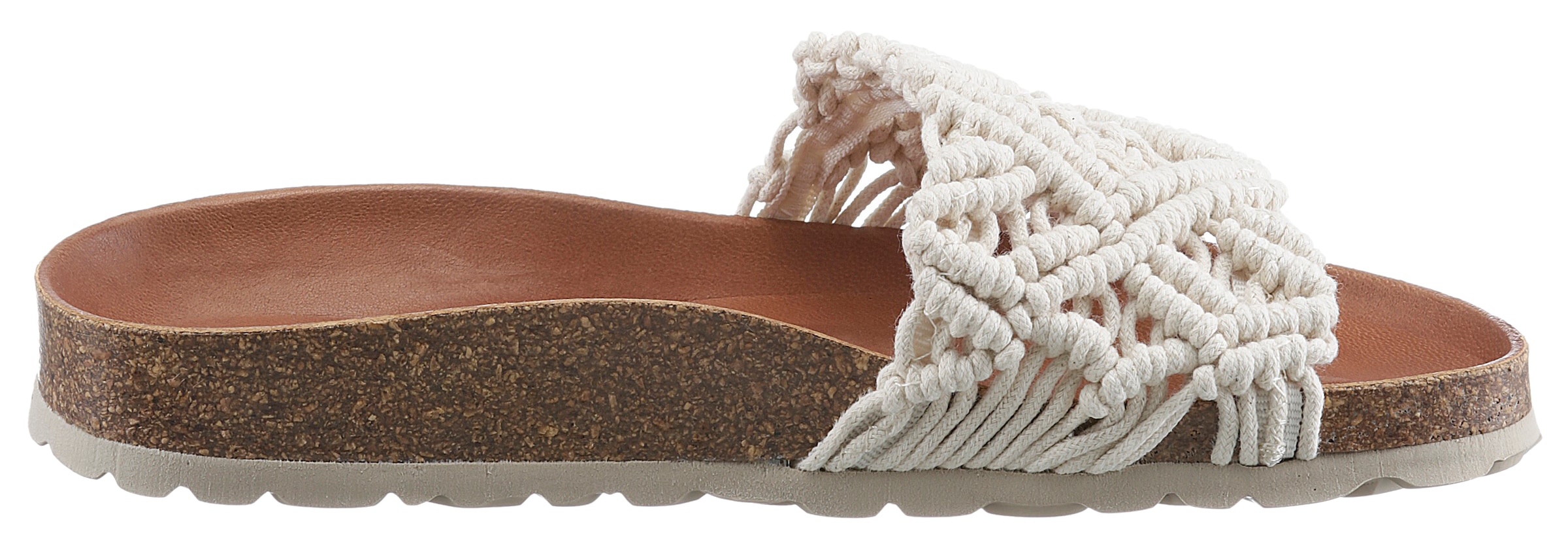 VERBENAS Pantoffel »Raga Knots Digital«, Sommerschuh, Schlappen, Hausschuh in gehäkeltem Look