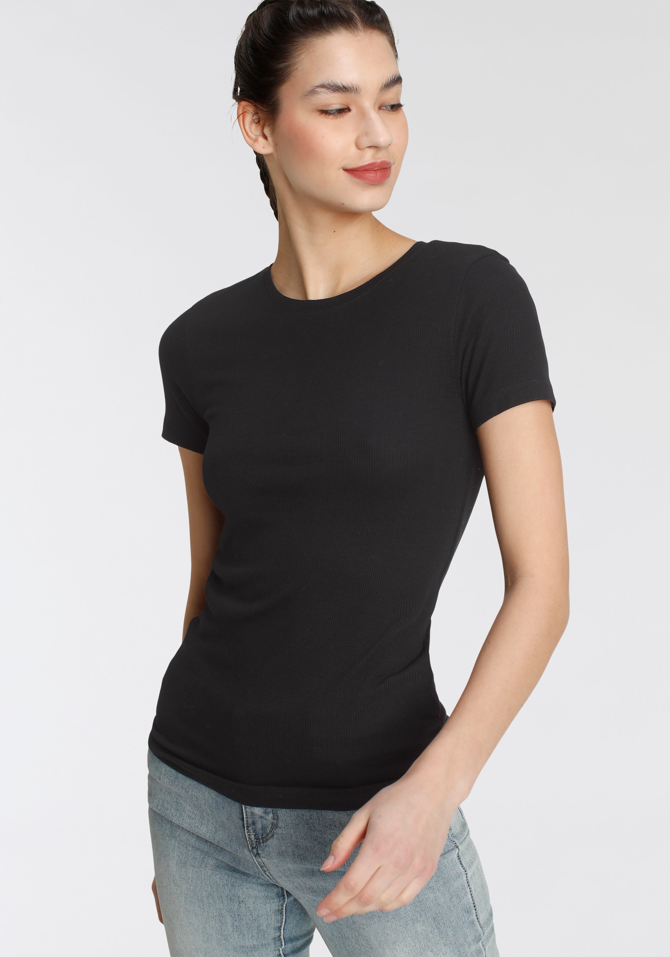 Tamaris T-Shirt, mit Rundhalsausschnitt OTTO bei online bestellen
