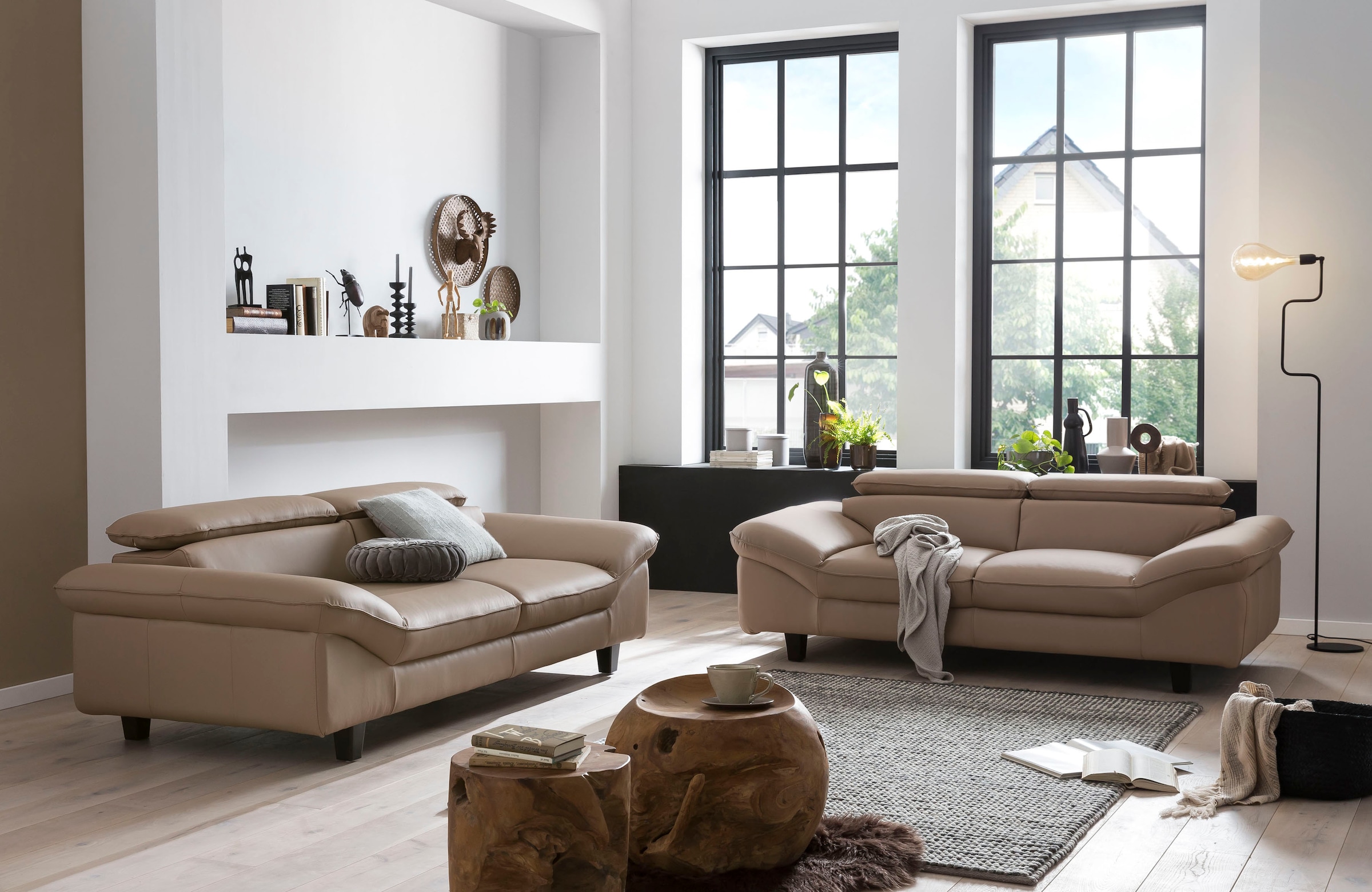 Home affaire 3-Sitzer »Pilot«, Big-Sofa mit Kopfteilverstellung