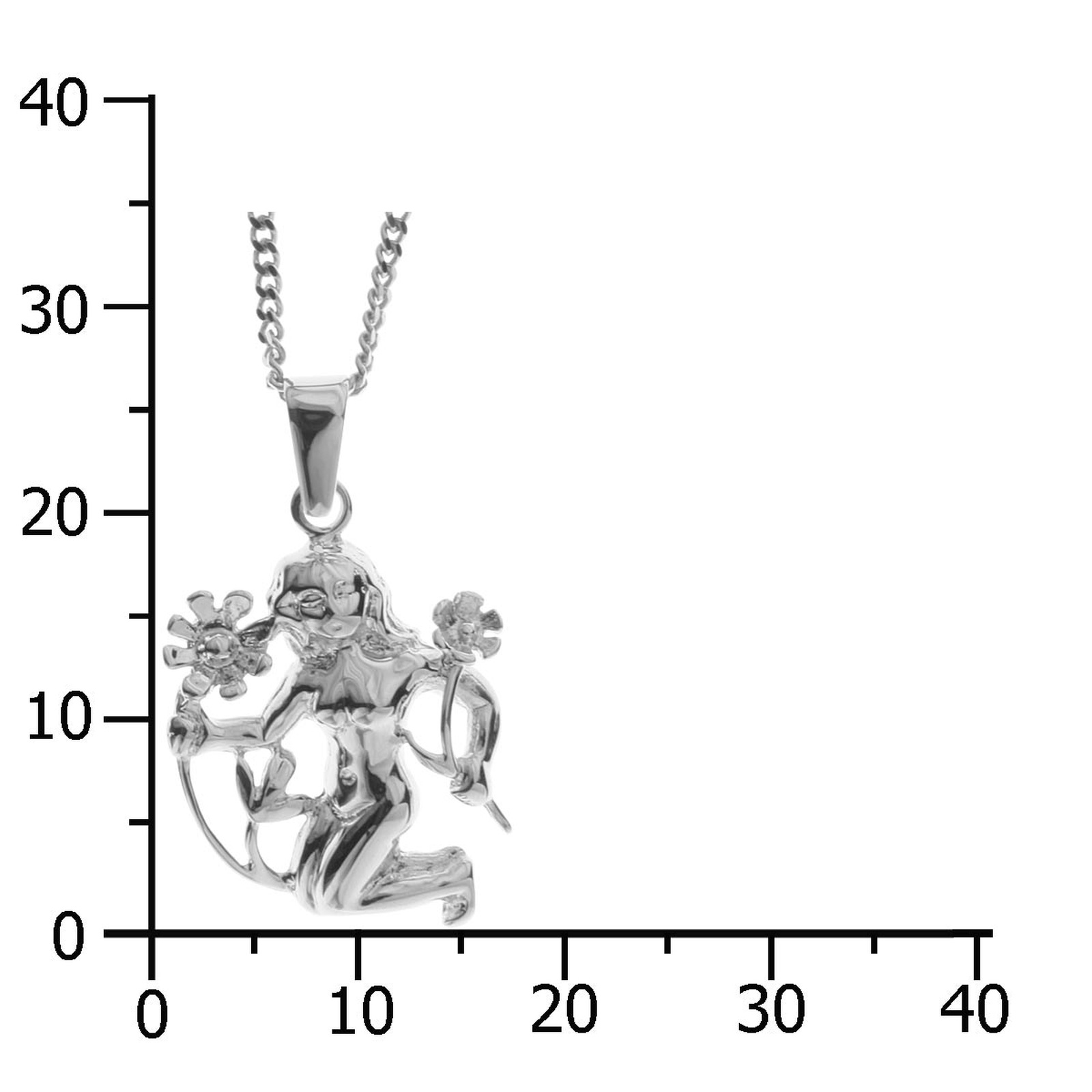 OSTSEE-SCHMUCK Kette mit Anhänger »- Tierkreiszeichen Jungfrau - Silber 925/000 -,«